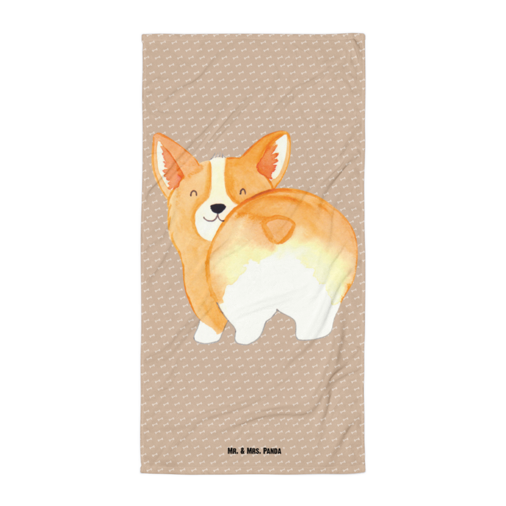XL Badehandtuch Corgie Po Handtuch, Badetuch, Duschtuch, Strandtuch, Saunatuch, Hund, Hundemotiv, Haustier, Hunderasse, Tierliebhaber, Hundebesitzer, Sprüche, Corgie, Hundeliebe, Motivation, Selbstliebe, Spruch