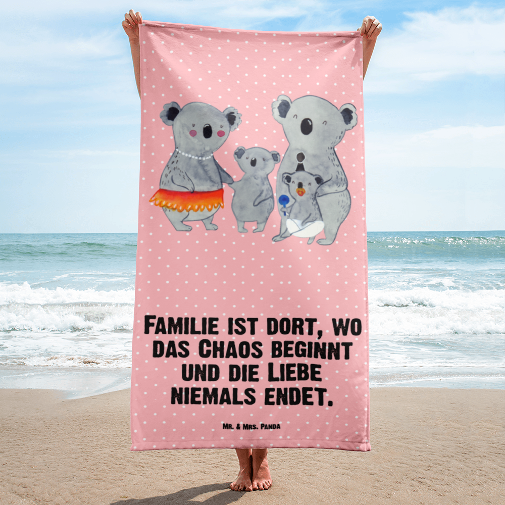 XL Badehandtuch Koala Familie Handtuch, Badetuch, Duschtuch, Strandtuch, Saunatuch, Familie, Vatertag, Muttertag, Bruder, Schwester, Mama, Papa, Oma, Opa, Koala, Koalas, Family, Kinder, Geschwister, Familienleben