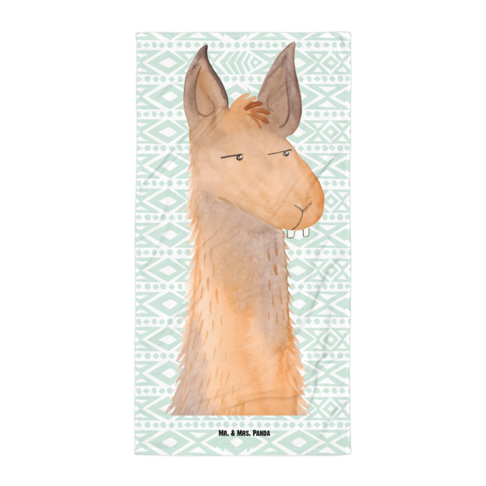 XL Badehandtuch Lamakopf genervt Handtuch, Badetuch, Duschtuch, Strandtuch, Saunatuch, Lama, Alpaka, Lamas, Recht haben, genervt sein, Freundin, beste Freundin, Partnerin, Büro, Büroalltag, Chef, Chefin, Azubi