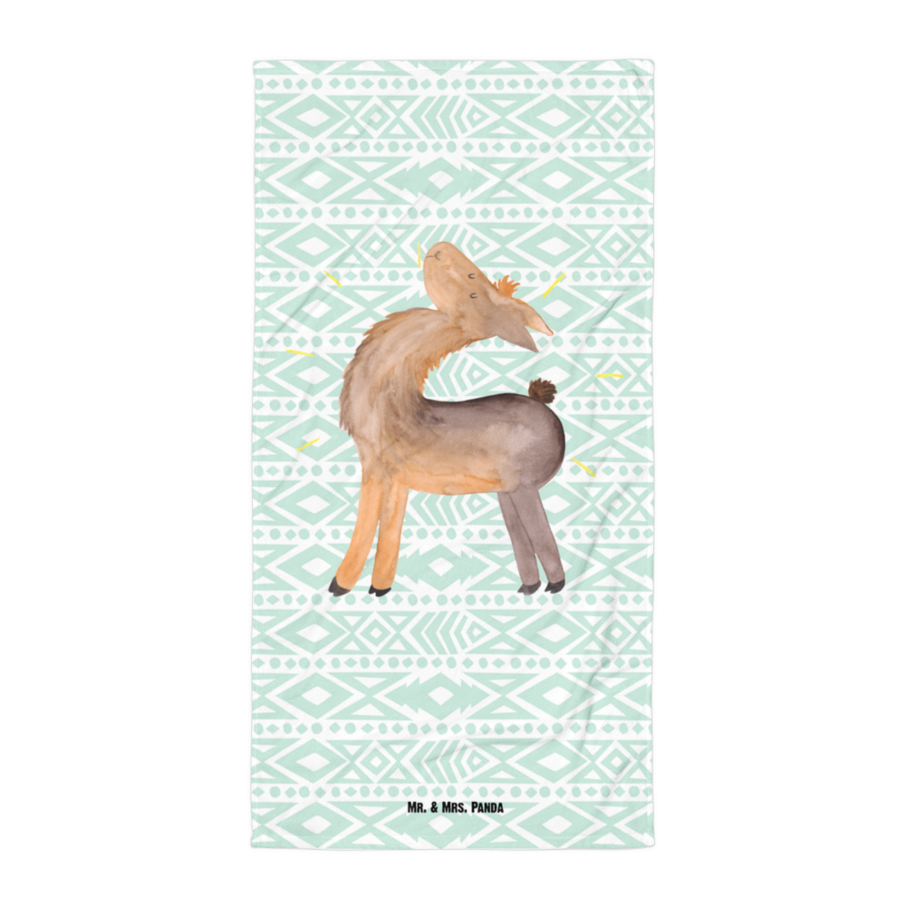 XL Badehandtuch Lama stolz Handtuch, Badetuch, Duschtuch, Strandtuch, Saunatuch, Lama, Alpaka, Lamas, Außenseiter, Anders, Neustart, stolz, Hippie, Freundin, Freundinnen, beste Freundin, Kumpel, Familie, Family