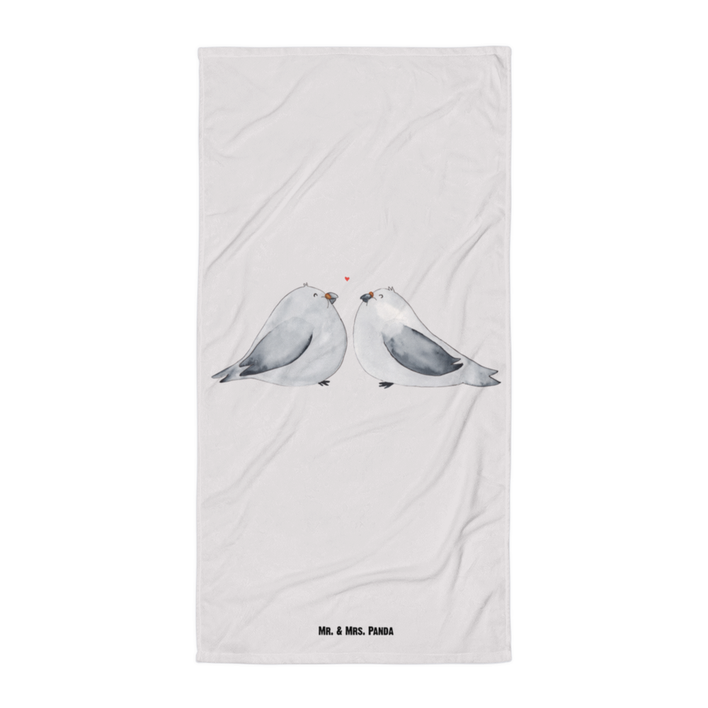 XL Badehandtuch Turteltauben Liebe Handtuch, Badetuch, Duschtuch, Strandtuch, Saunatuch, Liebe, Partner, Freund, Freundin, Ehemann, Ehefrau, Heiraten, Verlobung, Heiratsantrag, Liebesgeschenk, Jahrestag, Hocheitstag, Turteltauben, Turteltäubchen, Tauben, Verliebt, Verlobt, Verheiratet, Geschenk Freundin, Geschenk Freund, Liebesbeweis, Hochzeitstag, Geschenk Hochzeit