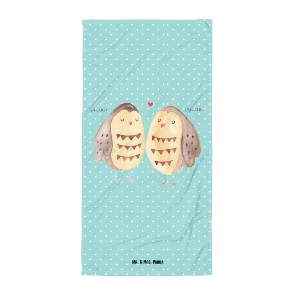 XL Badehandtuch Eule Liebe Handtuch, Badetuch, Duschtuch, Strandtuch, Saunatuch, Eule, Eule Deko, Liebe, Hochzeit Spruch, Owl, All you need is love, Liebe Spruch, Freundin Geschenk, Freund, Wortspiel lustig