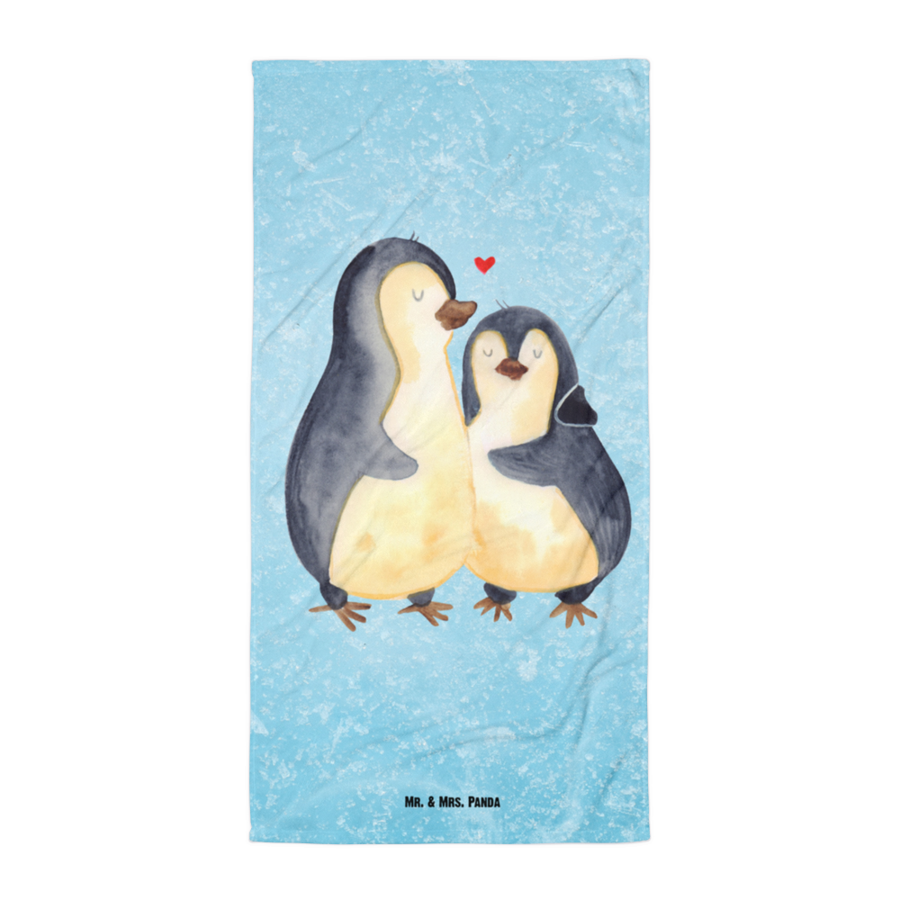 XL Badehandtuch Pinguin umarmend Handtuch, Badetuch, Duschtuch, Strandtuch, Saunatuch, Pinguin, Liebe, Liebespaar, Liebesbeweis, Liebesgeschenk, Verlobung, Jahrestag, Hochzeitstag, Hochzeit, Hochzeitsgeschenk