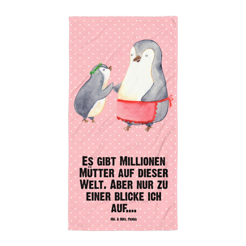 XL Badehandtuch Pinguin mit Kind Handtuch, Badetuch, Duschtuch, Strandtuch, Saunatuch, Familie, Vatertag, Muttertag, Bruder, Schwester, Mama, Papa, Oma, Opa, Geschenk, Mami, Mutti, Mutter, Geburststag