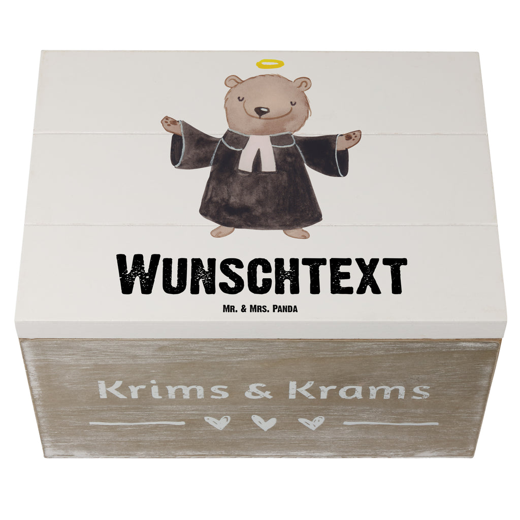 Personalisierte Holzkiste Pfarrer mit Herz Holzkiste mit Namen, Kiste mit Namen, Schatzkiste mit Namen, Truhe mit Namen, Schatulle mit Namen, Erinnerungsbox mit Namen, Erinnerungskiste, mit Namen, Dekokiste mit Namen, Aufbewahrungsbox mit Namen, Holzkiste Personalisiert, Kiste Personalisiert, Schatzkiste Personalisiert, Truhe Personalisiert, Schatulle Personalisiert, Erinnerungsbox Personalisiert, Erinnerungskiste Personalisiert, Dekokiste Personalisiert, Aufbewahrungsbox Personalisiert, Beruf, Ausbildung, Jubiläum, Abschied, Rente, Kollege, Kollegin, Geschenk, Schenken, Arbeitskollege, Mitarbeiter, Firma, Danke, Dankeschön, Pastor, Diener Gottes<br />Geistlicher, Pfarrer, Prediger<br />Priester, Theologe, Kirche