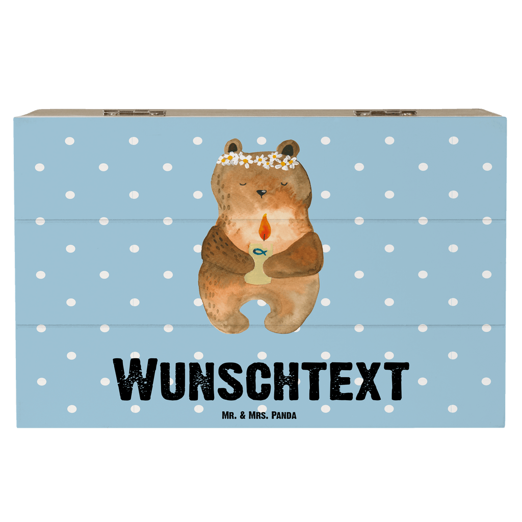 Personalisierte Holzkiste Kommunion-Bär Holzkiste mit Namen, Kiste mit Namen, Schatzkiste mit Namen, Truhe mit Namen, Schatulle mit Namen, Erinnerungsbox mit Namen, Erinnerungskiste, mit Namen, Dekokiste mit Namen, Aufbewahrungsbox mit Namen, Holzkiste Personalisiert, Kiste Personalisiert, Schatzkiste Personalisiert, Truhe Personalisiert, Schatulle Personalisiert, Erinnerungsbox Personalisiert, Erinnerungskiste Personalisiert, Dekokiste Personalisiert, Aufbewahrungsbox Personalisiert, Bär, Teddy, Teddybär, Kommunion, Gottes Segen, Taufkerze, katholisch