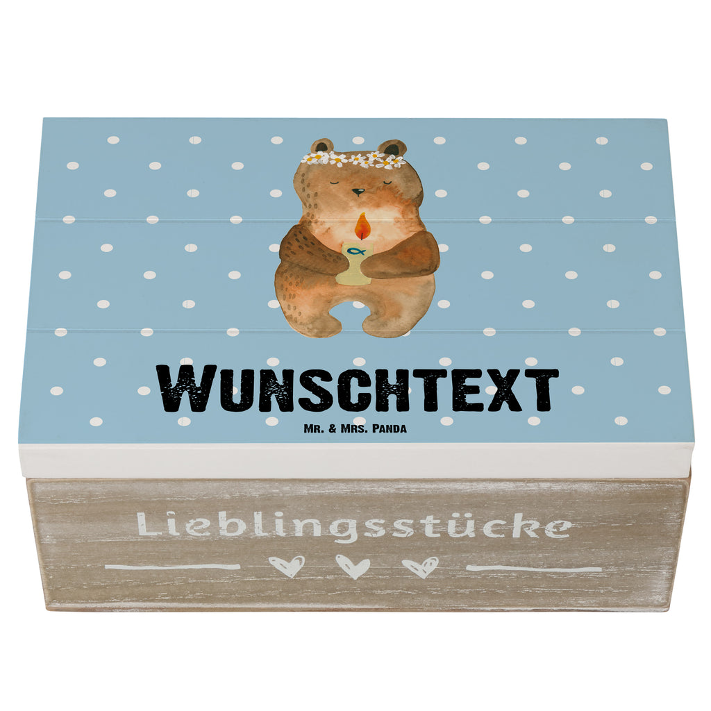 Personalisierte Holzkiste Kommunion-Bär Holzkiste mit Namen, Kiste mit Namen, Schatzkiste mit Namen, Truhe mit Namen, Schatulle mit Namen, Erinnerungsbox mit Namen, Erinnerungskiste, mit Namen, Dekokiste mit Namen, Aufbewahrungsbox mit Namen, Holzkiste Personalisiert, Kiste Personalisiert, Schatzkiste Personalisiert, Truhe Personalisiert, Schatulle Personalisiert, Erinnerungsbox Personalisiert, Erinnerungskiste Personalisiert, Dekokiste Personalisiert, Aufbewahrungsbox Personalisiert, Bär, Teddy, Teddybär, Kommunion, Gottes Segen, Taufkerze, katholisch