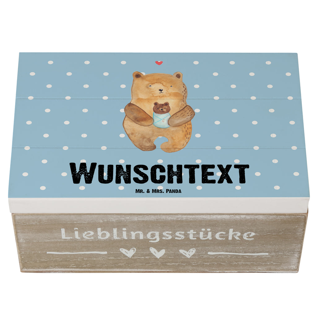 Personalisierte Holzkiste Bär mit Baby Holzkiste mit Namen, Kiste mit Namen, Schatzkiste mit Namen, Truhe mit Namen, Schatulle mit Namen, Erinnerungsbox mit Namen, Erinnerungskiste, mit Namen, Dekokiste mit Namen, Aufbewahrungsbox mit Namen, Holzkiste Personalisiert, Kiste Personalisiert, Schatzkiste Personalisiert, Truhe Personalisiert, Schatulle Personalisiert, Erinnerungsbox Personalisiert, Erinnerungskiste Personalisiert, Dekokiste Personalisiert, Aufbewahrungsbox Personalisiert, Bär, Teddy, Teddybär, Eltern, Mutter, Baby, Taufe, Geburt, Nichte, Neffe, Enkel, Enkelin, Täufling, Geburtstag, Glückwunsch