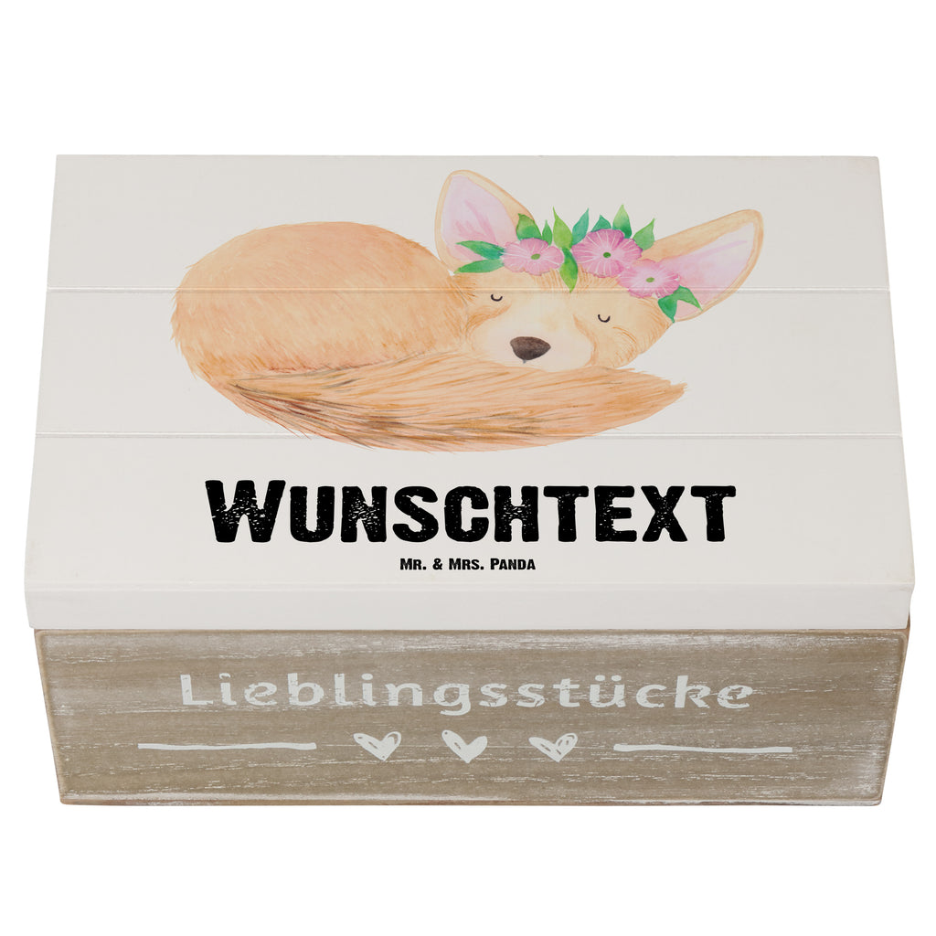 Personalisierte Holzkiste Wüstenfuchs Blumenkranz Holzkiste mit Namen, Kiste mit Namen, Schatzkiste mit Namen, Truhe mit Namen, Schatulle mit Namen, Erinnerungsbox mit Namen, Erinnerungskiste, mit Namen, Dekokiste mit Namen, Aufbewahrungsbox mit Namen, Holzkiste Personalisiert, Kiste Personalisiert, Schatzkiste Personalisiert, Truhe Personalisiert, Schatulle Personalisiert, Erinnerungsbox Personalisiert, Erinnerungskiste Personalisiert, Dekokiste Personalisiert, Aufbewahrungsbox Personalisiert, Afrika, Wildtiere, Wüste, Wüstenfuchs, Blumen, Blumenkranz, Glücklich