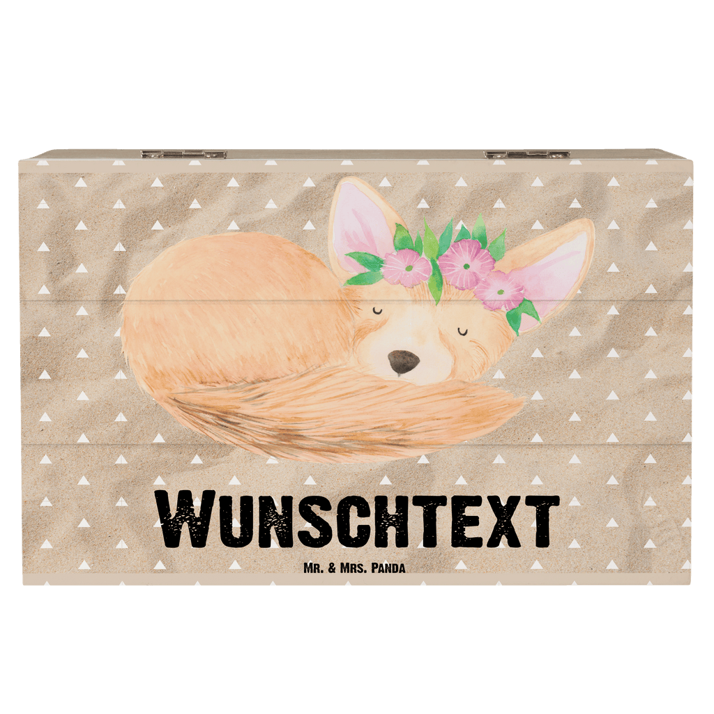 Personalisierte Holzkiste Wüstenfuchs Blumenkranz Holzkiste mit Namen, Kiste mit Namen, Schatzkiste mit Namen, Truhe mit Namen, Schatulle mit Namen, Erinnerungsbox mit Namen, Erinnerungskiste, mit Namen, Dekokiste mit Namen, Aufbewahrungsbox mit Namen, Holzkiste Personalisiert, Kiste Personalisiert, Schatzkiste Personalisiert, Truhe Personalisiert, Schatulle Personalisiert, Erinnerungsbox Personalisiert, Erinnerungskiste Personalisiert, Dekokiste Personalisiert, Aufbewahrungsbox Personalisiert, Afrika, Wildtiere, Wüste, Wüstenfuchs, Blumen, Blumenkranz, Glücklich