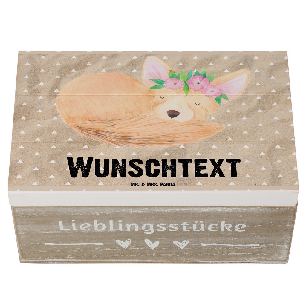Personalisierte Holzkiste Wüstenfuchs Blumenkranz Holzkiste mit Namen, Kiste mit Namen, Schatzkiste mit Namen, Truhe mit Namen, Schatulle mit Namen, Erinnerungsbox mit Namen, Erinnerungskiste, mit Namen, Dekokiste mit Namen, Aufbewahrungsbox mit Namen, Holzkiste Personalisiert, Kiste Personalisiert, Schatzkiste Personalisiert, Truhe Personalisiert, Schatulle Personalisiert, Erinnerungsbox Personalisiert, Erinnerungskiste Personalisiert, Dekokiste Personalisiert, Aufbewahrungsbox Personalisiert, Afrika, Wildtiere, Wüste, Wüstenfuchs, Blumen, Blumenkranz, Glücklich