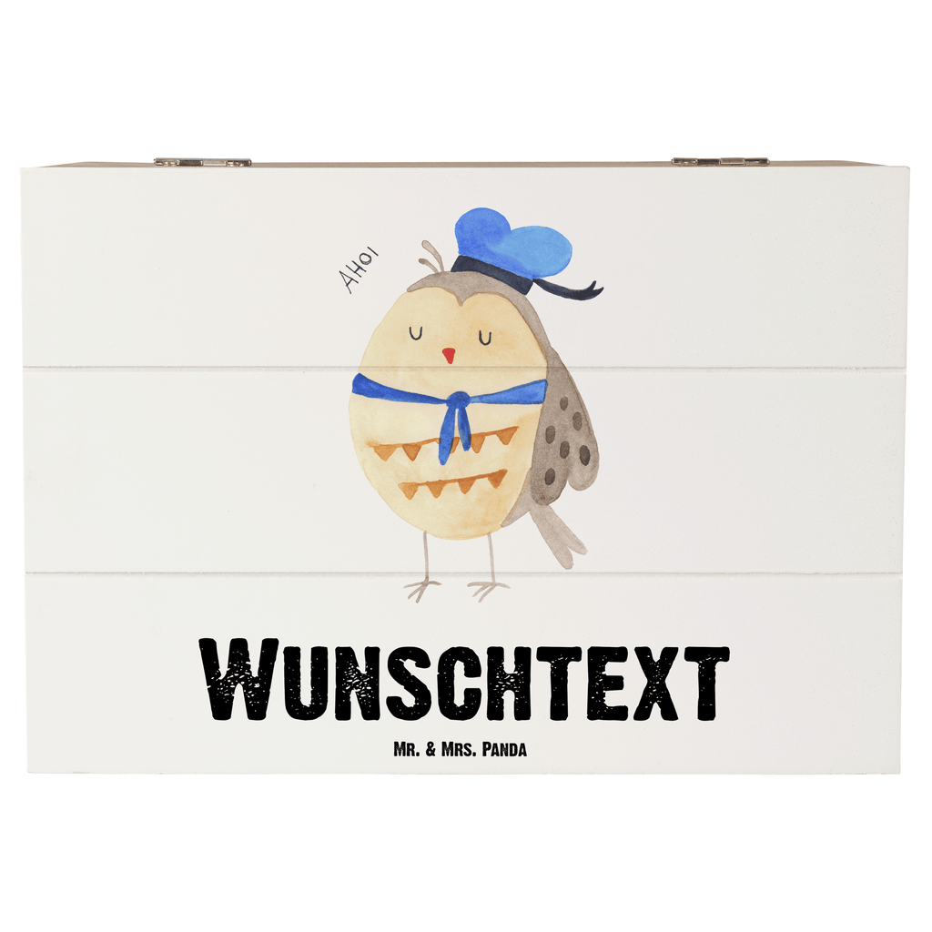 Personalisierte Holzkiste Eule Matrosen Holzkiste mit Namen, Kiste mit Namen, Schatzkiste mit Namen, Truhe mit Namen, Schatulle mit Namen, Erinnerungsbox mit Namen, Erinnerungskiste, mit Namen, Dekokiste mit Namen, Aufbewahrungsbox mit Namen, Holzkiste Personalisiert, Kiste Personalisiert, Schatzkiste Personalisiert, Truhe Personalisiert, Schatulle Personalisiert, Erinnerungsbox Personalisiert, Erinnerungskiste Personalisiert, Dekokiste Personalisiert, Aufbewahrungsbox Personalisiert, Eule, Eule Spruch, Eule Deko, Owl, Wortspiel lustig, Matrose, Freundin, Ehe, Seefahrer, Heimathafen, Hochzeitstag Geschenk