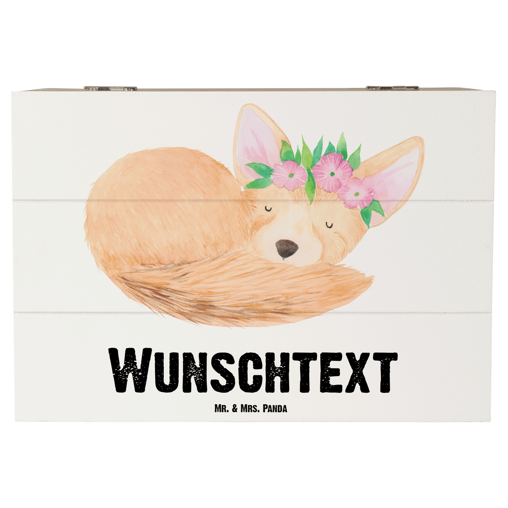 Personalisierte Holzkiste Wüstenfuchs Blumenkranz Holzkiste mit Namen, Kiste mit Namen, Schatzkiste mit Namen, Truhe mit Namen, Schatulle mit Namen, Erinnerungsbox mit Namen, Erinnerungskiste, mit Namen, Dekokiste mit Namen, Aufbewahrungsbox mit Namen, Holzkiste Personalisiert, Kiste Personalisiert, Schatzkiste Personalisiert, Truhe Personalisiert, Schatulle Personalisiert, Erinnerungsbox Personalisiert, Erinnerungskiste Personalisiert, Dekokiste Personalisiert, Aufbewahrungsbox Personalisiert, Afrika, Wildtiere, Wüste, Wüstenfuchs, Blumen, Blumenkranz, Glücklich
