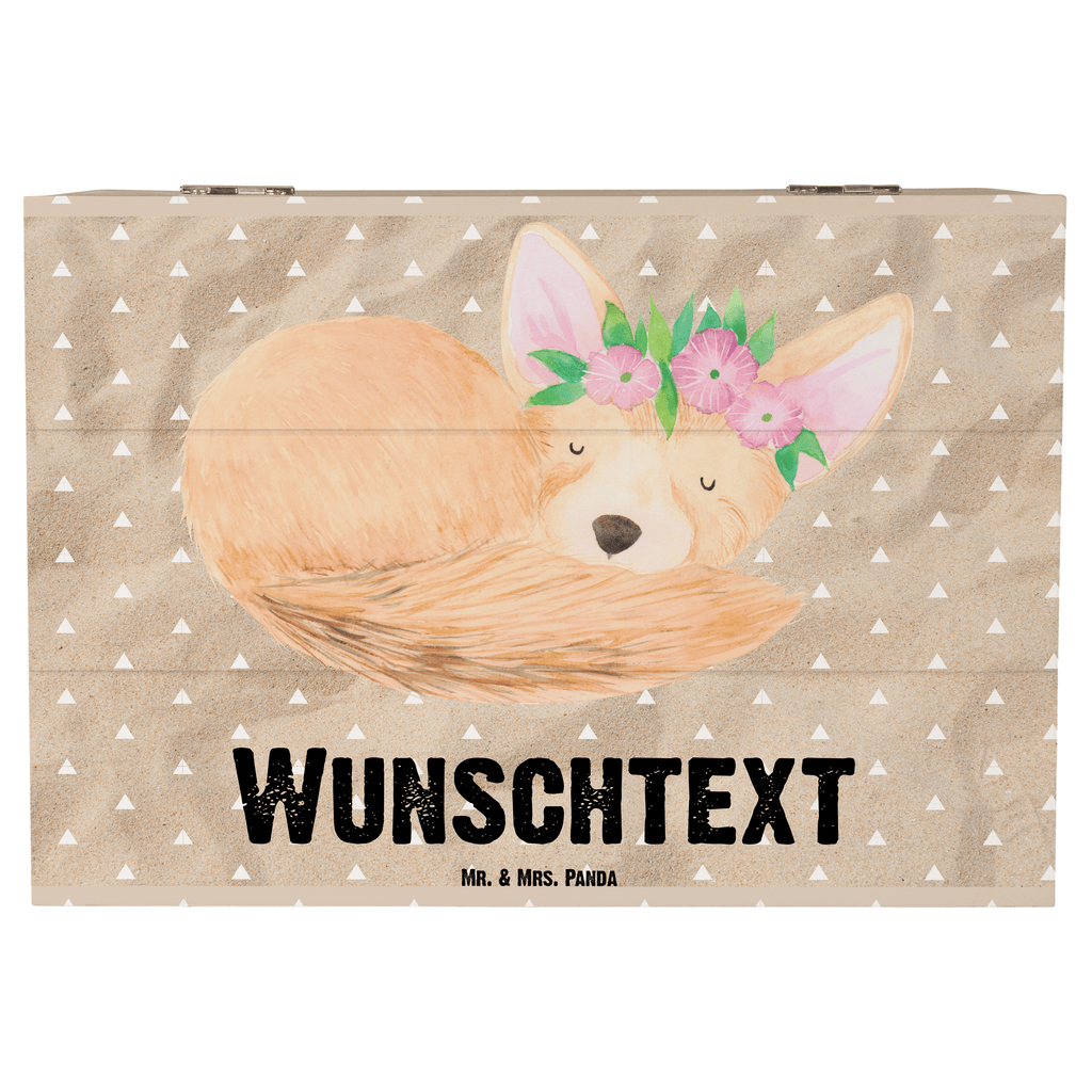 Personalisierte Holzkiste Wüstenfuchs Blumenkranz Holzkiste mit Namen, Kiste mit Namen, Schatzkiste mit Namen, Truhe mit Namen, Schatulle mit Namen, Erinnerungsbox mit Namen, Erinnerungskiste, mit Namen, Dekokiste mit Namen, Aufbewahrungsbox mit Namen, Holzkiste Personalisiert, Kiste Personalisiert, Schatzkiste Personalisiert, Truhe Personalisiert, Schatulle Personalisiert, Erinnerungsbox Personalisiert, Erinnerungskiste Personalisiert, Dekokiste Personalisiert, Aufbewahrungsbox Personalisiert, Afrika, Wildtiere, Wüste, Wüstenfuchs, Blumen, Blumenkranz, Glücklich