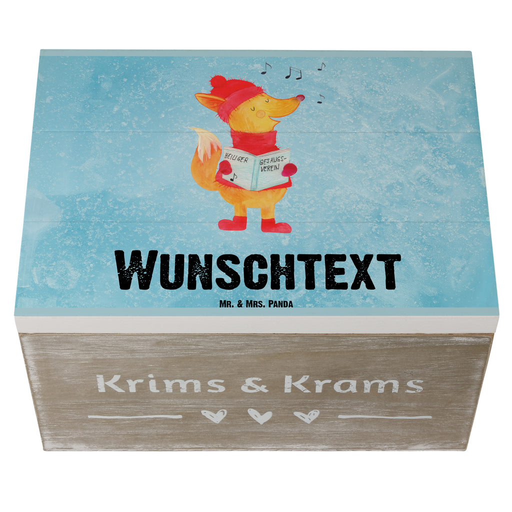 Personalisierte Holzkiste Fuchs Sänger Holzkiste mit Namen, Kiste mit Namen, Schatzkiste mit Namen, Truhe mit Namen, Schatulle mit Namen, Erinnerungsbox mit Namen, Erinnerungskiste, mit Namen, Dekokiste mit Namen, Aufbewahrungsbox mit Namen, Holzkiste Personalisiert, Kiste Personalisiert, Schatzkiste Personalisiert, Truhe Personalisiert, Schatulle Personalisiert, Erinnerungsbox Personalisiert, Erinnerungskiste Personalisiert, Dekokiste Personalisiert, Aufbewahrungsbox Personalisiert, Winter, Weihnachten, Weihnachtsdeko, Nikolaus, Advent, Heiligabend, Wintermotiv, Fuchs, Füchse, Sänger, Geschenk Sänger, Singen, Weihnachtslieder