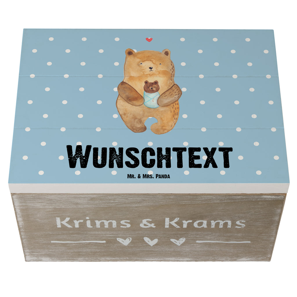 Personalisierte Holzkiste Bär mit Baby Holzkiste mit Namen, Kiste mit Namen, Schatzkiste mit Namen, Truhe mit Namen, Schatulle mit Namen, Erinnerungsbox mit Namen, Erinnerungskiste, mit Namen, Dekokiste mit Namen, Aufbewahrungsbox mit Namen, Holzkiste Personalisiert, Kiste Personalisiert, Schatzkiste Personalisiert, Truhe Personalisiert, Schatulle Personalisiert, Erinnerungsbox Personalisiert, Erinnerungskiste Personalisiert, Dekokiste Personalisiert, Aufbewahrungsbox Personalisiert, Bär, Teddy, Teddybär, Eltern, Mutter, Baby, Taufe, Geburt, Nichte, Neffe, Enkel, Enkelin, Täufling, Geburtstag, Glückwunsch