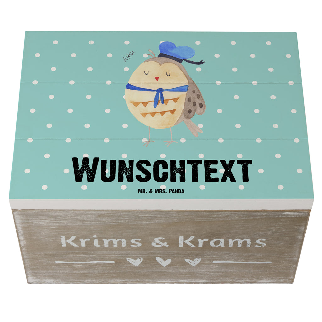 Personalisierte Holzkiste Eule Matrosen Holzkiste mit Namen, Kiste mit Namen, Schatzkiste mit Namen, Truhe mit Namen, Schatulle mit Namen, Erinnerungsbox mit Namen, Erinnerungskiste, mit Namen, Dekokiste mit Namen, Aufbewahrungsbox mit Namen, Holzkiste Personalisiert, Kiste Personalisiert, Schatzkiste Personalisiert, Truhe Personalisiert, Schatulle Personalisiert, Erinnerungsbox Personalisiert, Erinnerungskiste Personalisiert, Dekokiste Personalisiert, Aufbewahrungsbox Personalisiert, Eule, Eule Spruch, Eule Deko, Owl, Wortspiel lustig, Matrose, Freundin, Ehe, Seefahrer, Heimathafen, Hochzeitstag Geschenk