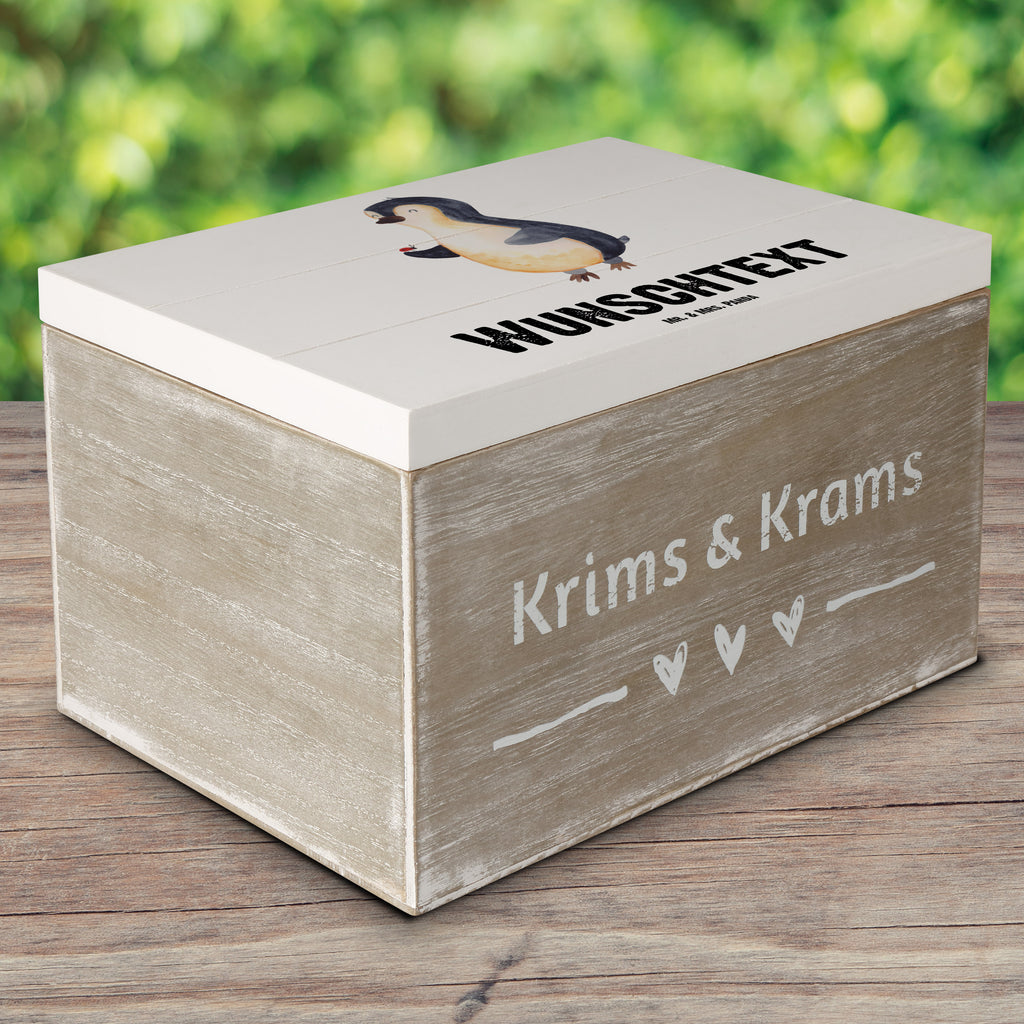 Personalisierte Holzkiste Pinguin Marienkäfer Holzkiste mit Namen, Kiste mit Namen, Schatzkiste mit Namen, Truhe mit Namen, Schatulle mit Namen, Erinnerungsbox mit Namen, Erinnerungskiste, mit Namen, Dekokiste mit Namen, Aufbewahrungsbox mit Namen, Holzkiste Personalisiert, Kiste Personalisiert, Schatzkiste Personalisiert, Truhe Personalisiert, Schatulle Personalisiert, Erinnerungsbox Personalisiert, Erinnerungskiste Personalisiert, Dekokiste Personalisiert, Aufbewahrungsbox Personalisiert, Pinguin, Pinguine, Marienkäfer, Liebe, Wunder, Glück, Freude, Lebensfreude