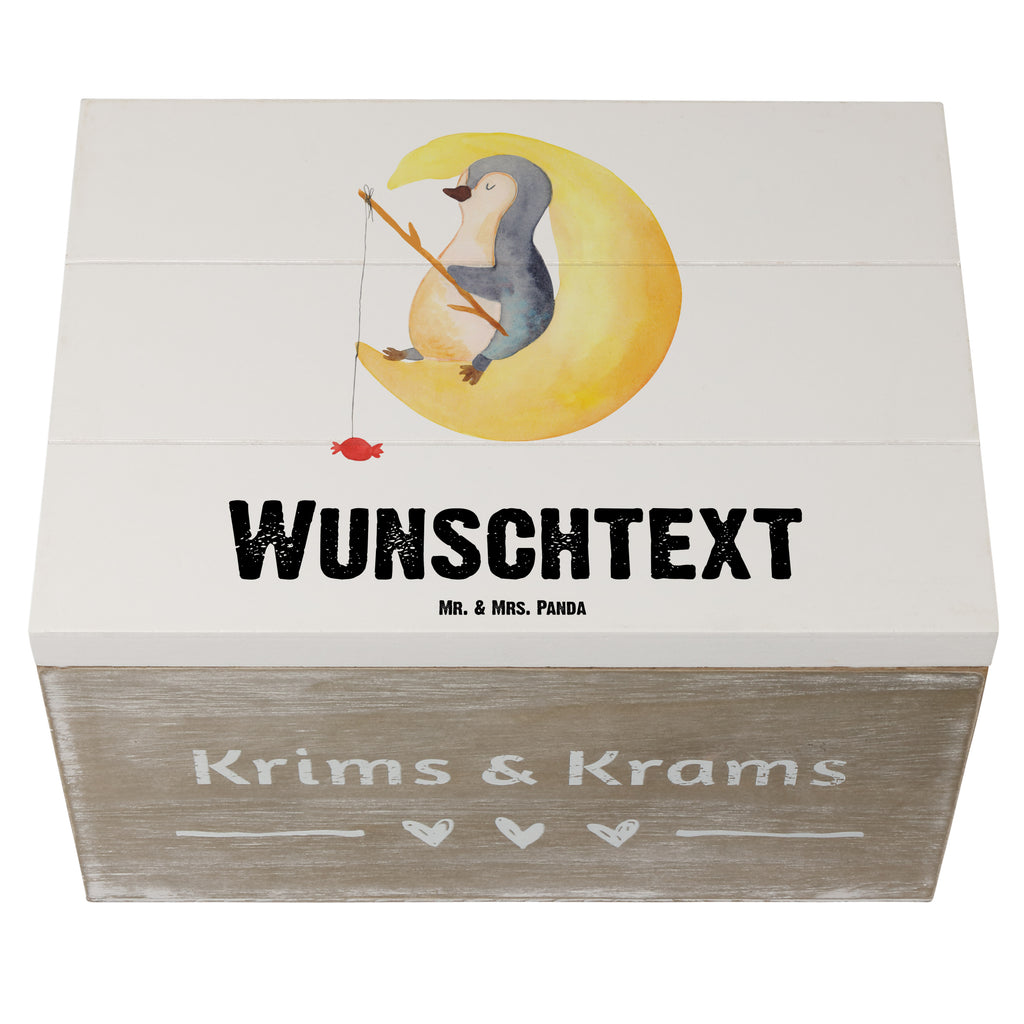 Personalisierte Holzkiste Pinguin Mond Holzkiste mit Namen, Kiste mit Namen, Schatzkiste mit Namen, Truhe mit Namen, Schatulle mit Namen, Erinnerungsbox mit Namen, Erinnerungskiste, mit Namen, Dekokiste mit Namen, Aufbewahrungsbox mit Namen, Holzkiste Personalisiert, Kiste Personalisiert, Schatzkiste Personalisiert, Truhe Personalisiert, Schatulle Personalisiert, Erinnerungsbox Personalisiert, Erinnerungskiste Personalisiert, Dekokiste Personalisiert, Aufbewahrungsbox Personalisiert, Pinguin, Pinguine, Spruch, schlafen, Nachtruhe, Einschlafen, Schlafzimmer, Schlafstörungen, Gästezimmer