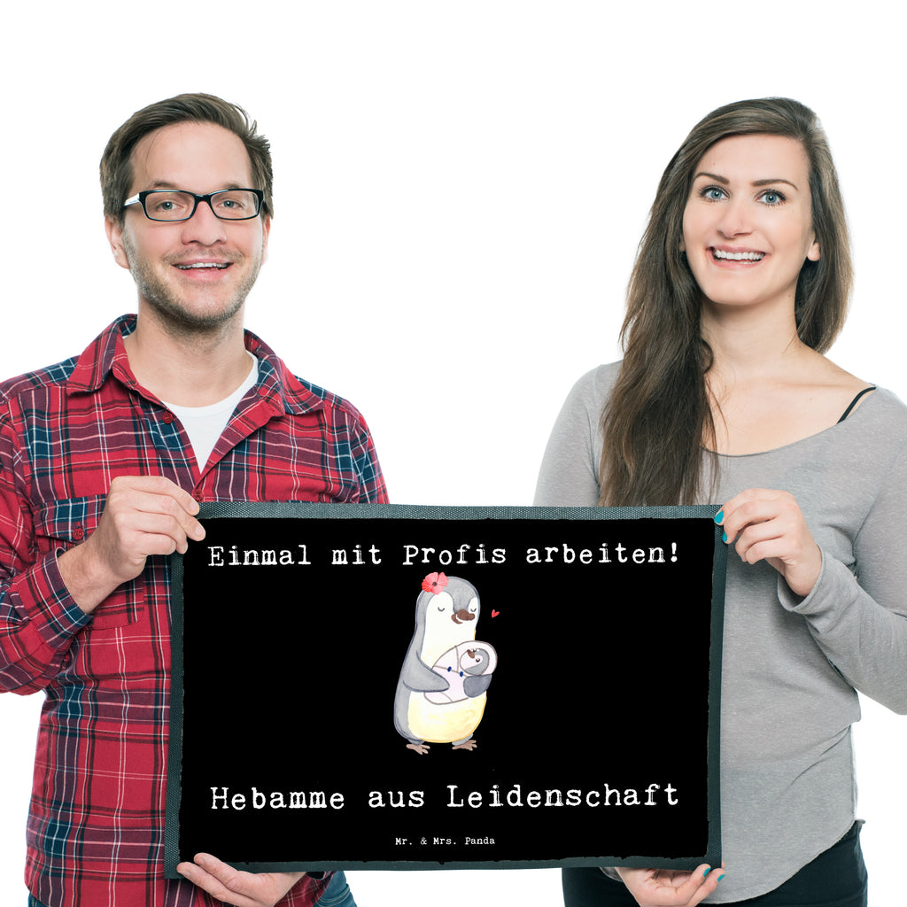 Fußmatte Hebamme aus Leidenschaft Hebamme, Geburtshelfer Türvorleger, Schmutzmatte, Fußabtreter, Matte, Schmutzfänger, Fußabstreifer, Schmutzfangmatte, Türmatte, Motivfußmatte,  Haustürmatte, Vorleger  Beruf, Ausbildung, Jubiläum, Abschied, Rente, Kollege, Kollegin, Geschenk, Schenken, Arbeitskollege, Mitarbeiter, Firma, Danke, Dankeschön