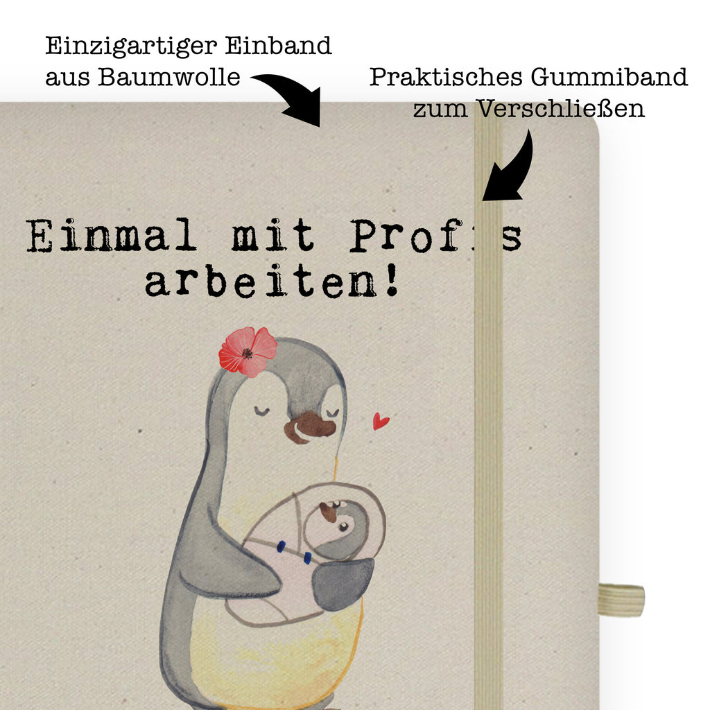 DIN A6 Baumwoll Notizbuch Hebamme aus Leidenschaft