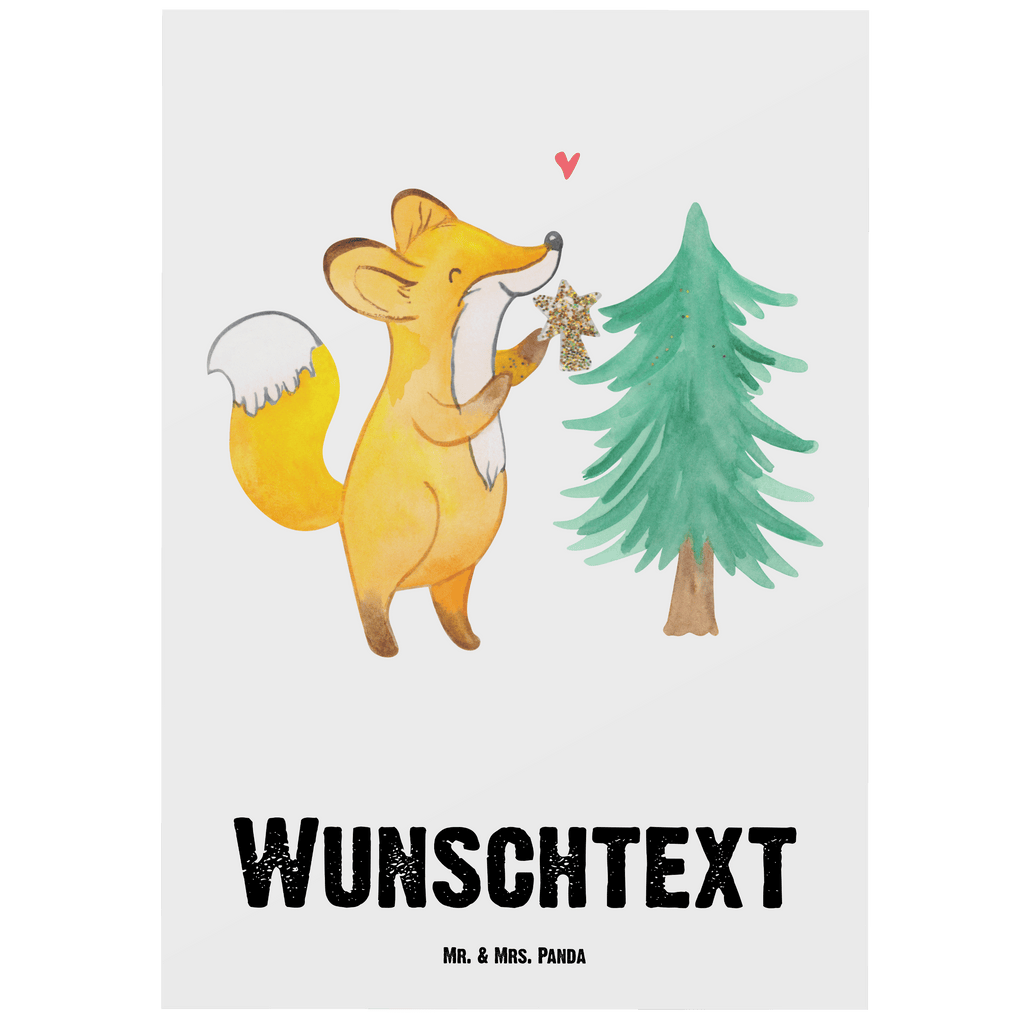 Personalisierte Postkarte Fuchs  Weihnachtsbaum Postkarte mit Namen, Postkarte bedrucken, Postkarte mit Wunschtext, Postkarte personalisierbar, Geschenkkarte mit Namen, Grußkarte mit Namen, Karte mit Namen, Einladung mit Namen, Ansichtskarte mit Namen, Geschenkkarte mit Wunschtext, Grußkarte mit Wunschtext, Karte mit Wunschtext, Einladung mit Wunschtext, Ansichtskarte mit Wunschtext, Winter, Weihnachten, Weihnachtsdeko, Nikolaus, Advent, Heiligabend, Wintermotiv, Weihnachtsmann, Weihnachtstage, Fuchs, Schlittschuh, Weihnachtszeit, Weihnachtsdekoration