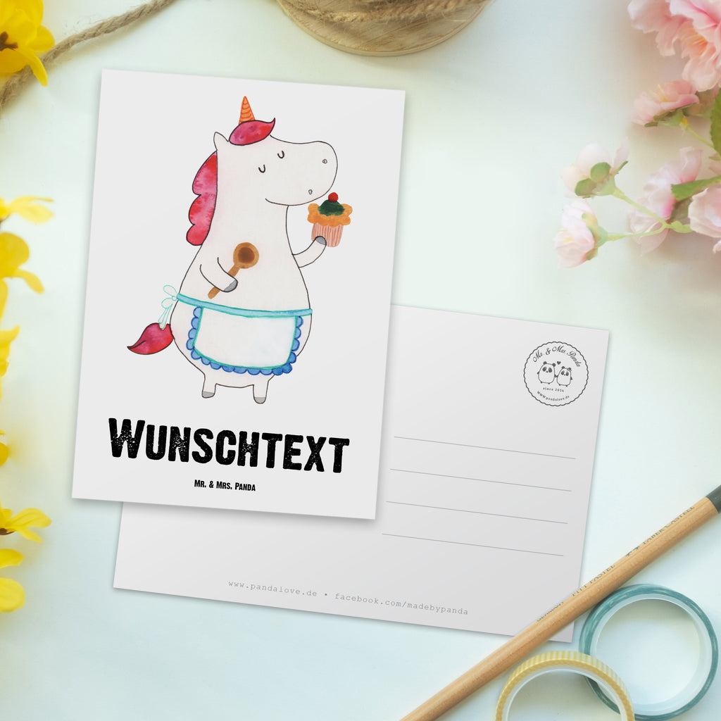 Personalisierte Postkarte Einhorn Küchenfee Postkarte mit Namen, Postkarte bedrucken, Postkarte mit Wunschtext, Postkarte personalisierbar, Geschenkkarte mit Namen, Grußkarte mit Namen, Karte mit Namen, Einladung mit Namen, Ansichtskarte mit Namen, Geschenkkarte mit Wunschtext, Grußkarte mit Wunschtext, Karte mit Wunschtext, Einladung mit Wunschtext, Ansichtskarte mit Wunschtext, Einhorn, Einhörner, Einhorn Deko, Pegasus, Unicorn, backen, Muffin, Motivation, Träumer, träumen, Bäckerin, Hobbykoch, Koch, Torte, Kuchen