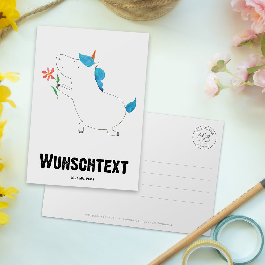 Personalisierte Postkarte Einhorn Blume Postkarte mit Namen, Postkarte bedrucken, Postkarte mit Wunschtext, Postkarte personalisierbar, Geschenkkarte mit Namen, Grußkarte mit Namen, Karte mit Namen, Einladung mit Namen, Ansichtskarte mit Namen, Geschenkkarte mit Wunschtext, Grußkarte mit Wunschtext, Karte mit Wunschtext, Einladung mit Wunschtext, Ansichtskarte mit Wunschtext, Einhorn, Einhörner, Einhorn Deko, Pegasus, Unicorn, Liebe, Liebesbeweis, Antrag, Heiratsantrag, Verlobung, Ehepaar, Pärchen, Partner, Freund, Freundin, Ehe, heiraten