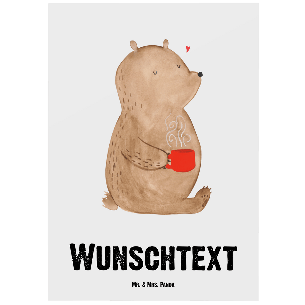 Personalisierte Postkarte Bär Kaffee Postkarte mit Namen, Postkarte bedrucken, Postkarte mit Wunschtext, Postkarte personalisierbar, Geschenkkarte mit Namen, Grußkarte mit Namen, Karte mit Namen, Einladung mit Namen, Ansichtskarte mit Namen, Geschenkkarte mit Wunschtext, Grußkarte mit Wunschtext, Karte mit Wunschtext, Einladung mit Wunschtext, Ansichtskarte mit Wunschtext, Bär, Teddy, Teddybär, Kaffee, Coffee, Bären, guten Morgen, Morgenroutine, Welt erobern, Welt retten, Motivation