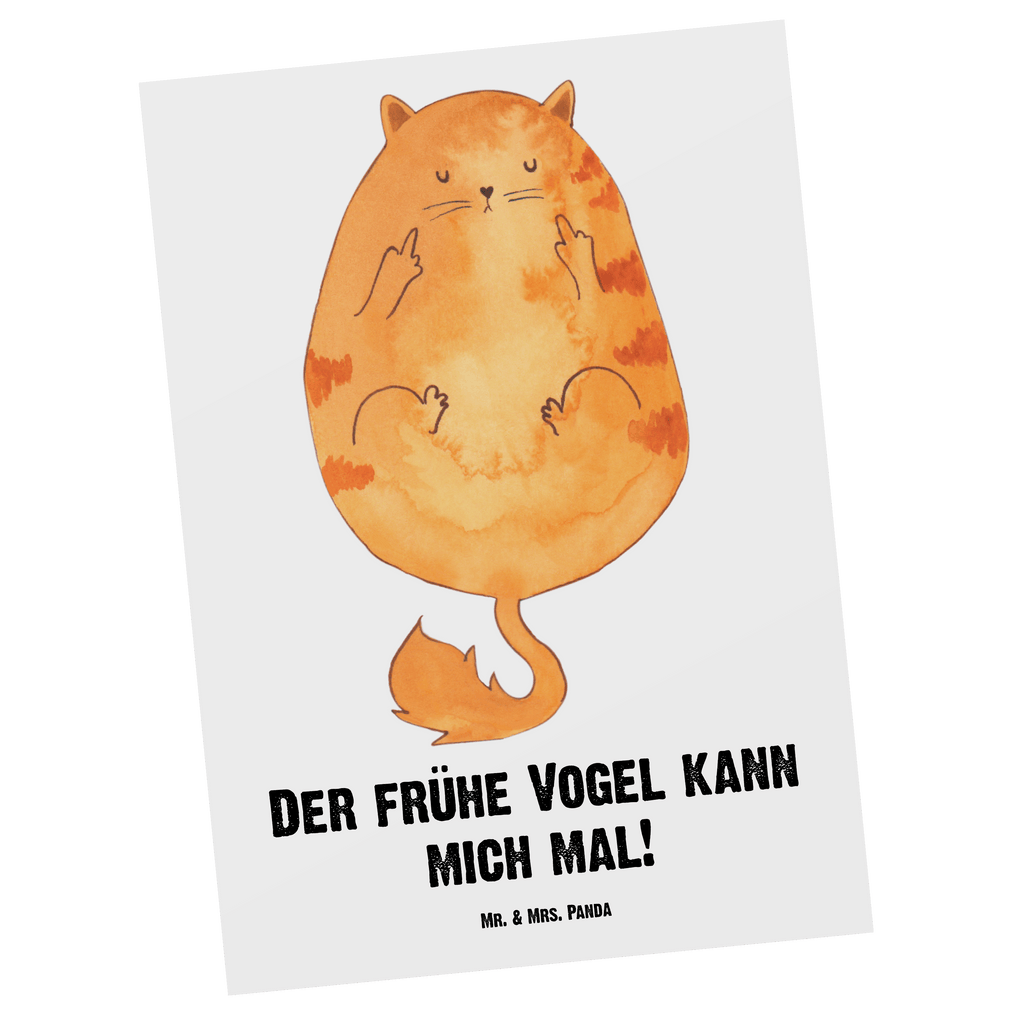 Personalisierte Postkarte Katze Frühaufsteher Postkarte mit Namen, Postkarte bedrucken, Postkarte mit Wunschtext, Postkarte personalisierbar, Geschenkkarte mit Namen, Grußkarte mit Namen, Karte mit Namen, Einladung mit Namen, Ansichtskarte mit Namen, Geschenkkarte mit Wunschtext, Grußkarte mit Wunschtext, Karte mit Wunschtext, Einladung mit Wunschtext, Ansichtskarte mit Wunschtext, Katze, Katzenmotiv, Katzenfan, Katzendeko, Katzenfreund, Katzenliebhaber, Katzenprodukte, Katzenartikel, Katzenaccessoires, Katzensouvenirs, Katzenliebhaberprodukte, Katzenmotive, Der frühe Vogel kann mich mal, Morgenmuffel, Frühaufsteher, Kaffee, Katzen, Kater, Mietze