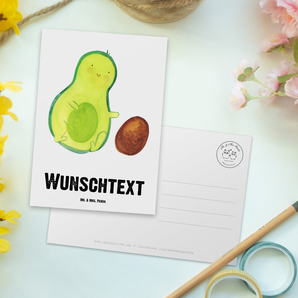 Personalisierte Postkarte Avocado rollt Kern Postkarte mit Namen, Postkarte bedrucken, Postkarte mit Wunschtext, Postkarte personalisierbar, Geschenkkarte mit Namen, Grußkarte mit Namen, Karte mit Namen, Einladung mit Namen, Ansichtskarte mit Namen, Geschenkkarte mit Wunschtext, Grußkarte mit Wunschtext, Karte mit Wunschtext, Einladung mit Wunschtext, Ansichtskarte mit Wunschtext, Avocado, Veggie, Vegan, Gesund, Avocados, Schwanger, Geburt, Geburtstag, Säugling, Kind, erstes Kind, zur Geburt, Schwangerschaft, Babyparty, Baby, große Liebe, Liebe, Love