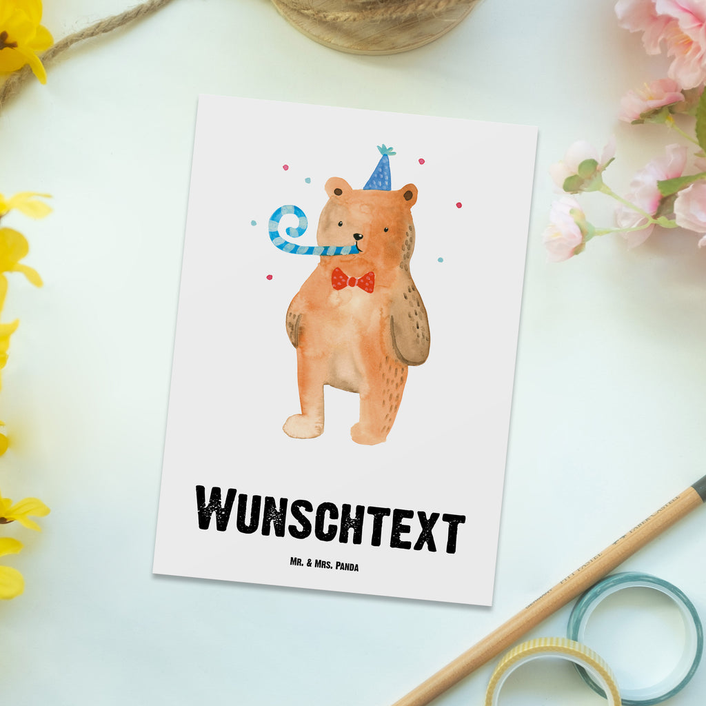 Personalisierte Postkarte Birthday Bär Postkarte mit Namen, Postkarte bedrucken, Postkarte mit Wunschtext, Postkarte personalisierbar, Geschenkkarte mit Namen, Grußkarte mit Namen, Karte mit Namen, Einladung mit Namen, Ansichtskarte mit Namen, Geschenkkarte mit Wunschtext, Grußkarte mit Wunschtext, Karte mit Wunschtext, Einladung mit Wunschtext, Ansichtskarte mit Wunschtext, Bär, Teddy, Teddybär, Happy Birthday, Alles Gute, Glückwunsch, Geburtstag