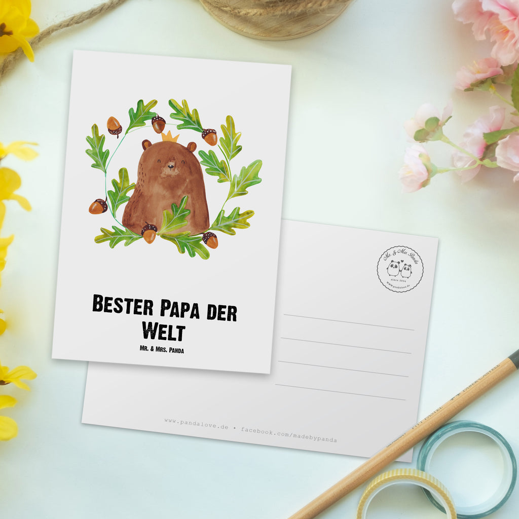 Personalisierte Postkarte Bär König Postkarte mit Namen, Postkarte bedrucken, Postkarte mit Wunschtext, Postkarte personalisierbar, Geschenkkarte mit Namen, Grußkarte mit Namen, Karte mit Namen, Einladung mit Namen, Ansichtskarte mit Namen, Geschenkkarte mit Wunschtext, Grußkarte mit Wunschtext, Karte mit Wunschtext, Einladung mit Wunschtext, Ansichtskarte mit Wunschtext, Bär, Teddy, Teddybär, Papa, Papa Bär, bester Vater, bester Papa, weltbester Papa, Vatertag, Vater, Dad, Daddy, Papi