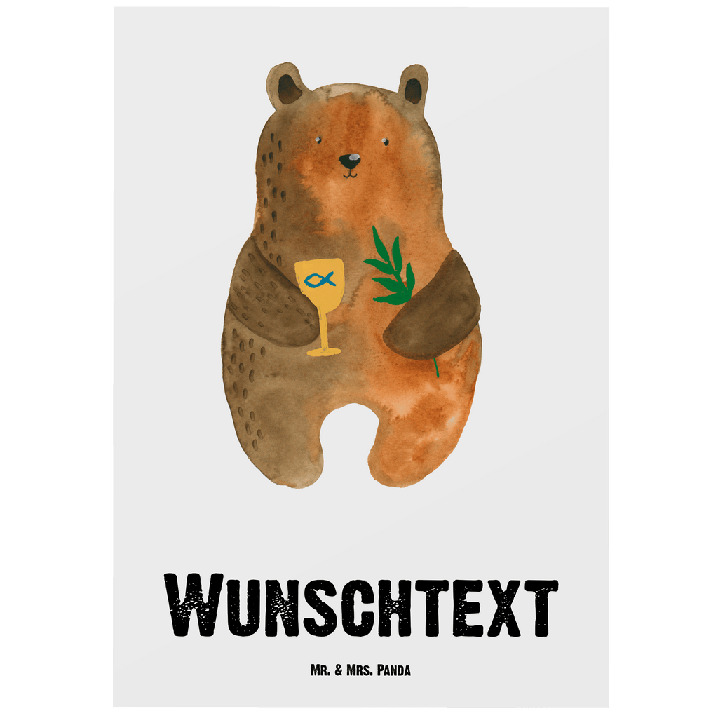 Personalisierte Postkarte Konfirmation-Bär Postkarte mit Namen, Postkarte bedrucken, Postkarte mit Wunschtext, Postkarte personalisierbar, Geschenkkarte mit Namen, Grußkarte mit Namen, Karte mit Namen, Einladung mit Namen, Ansichtskarte mit Namen, Geschenkkarte mit Wunschtext, Grußkarte mit Wunschtext, Karte mit Wunschtext, Einladung mit Wunschtext, Ansichtskarte mit Wunschtext, Bär, Teddy, Teddybär, Konfirmation, Kirche, evangelisch, Gottesdienst