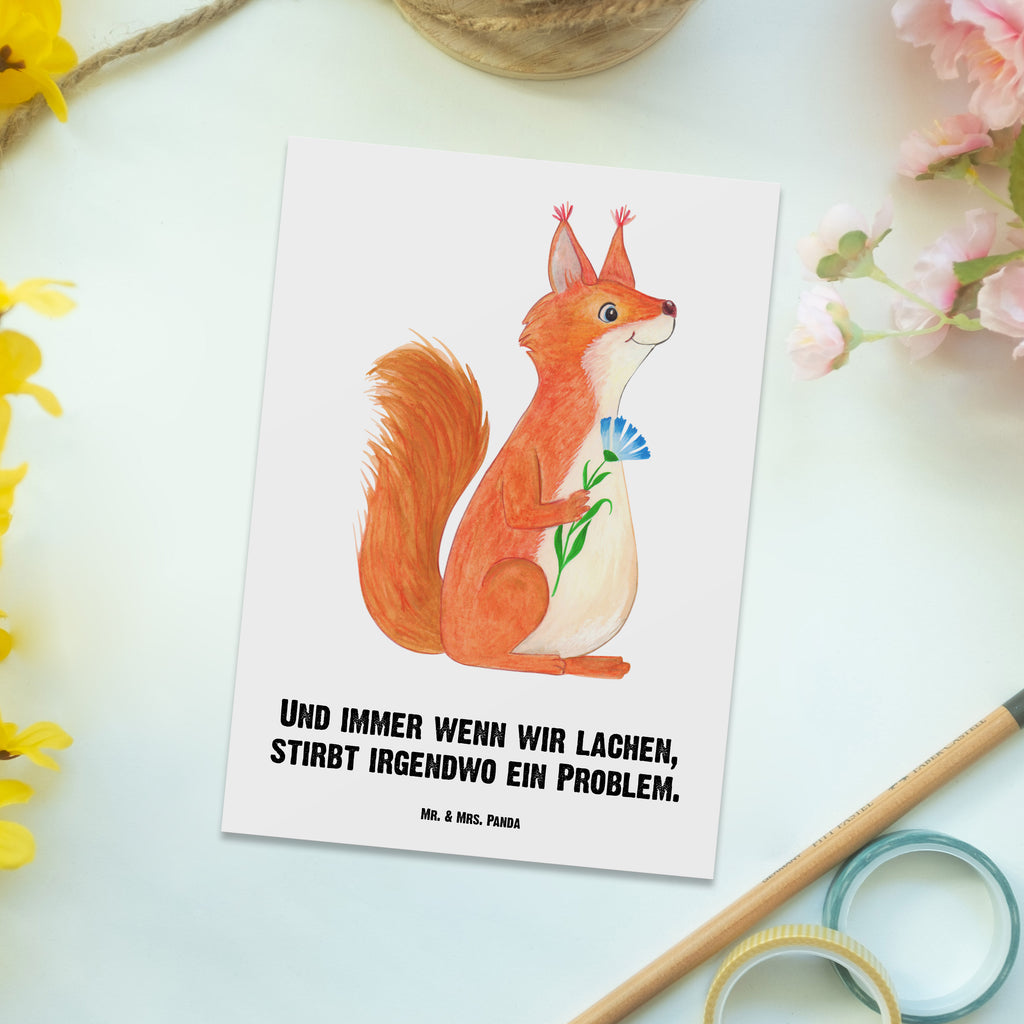 Personalisierte Postkarte Eichhörnchen Blume Postkarte mit Namen, Postkarte bedrucken, Postkarte mit Wunschtext, Postkarte personalisierbar, Geschenkkarte mit Namen, Grußkarte mit Namen, Karte mit Namen, Einladung mit Namen, Ansichtskarte mit Namen, Geschenkkarte mit Wunschtext, Grußkarte mit Wunschtext, Karte mit Wunschtext, Einladung mit Wunschtext, Ansichtskarte mit Wunschtext, süße Tiermotive, gute Laune, lustige Sprüche, Tiere, Eichhörnchen, Eichhorn, Spruch positiv, Lachen, Spaß, Motivation Sprüche, Motivation Bilder, glücklich Spruch, Spruch Deko
