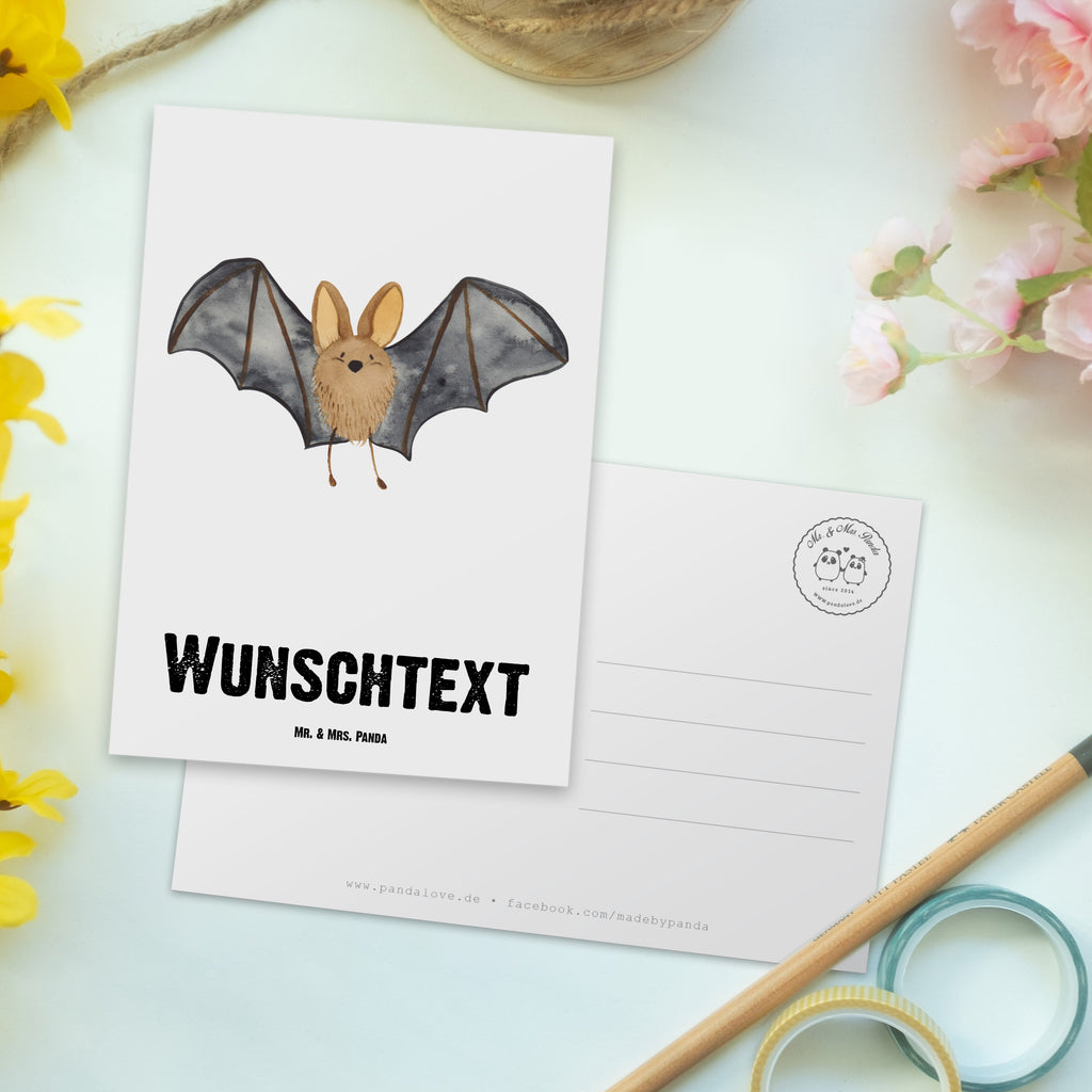 Personalisierte Postkarte Fledermaus Flügel Postkarte mit Namen, Postkarte bedrucken, Postkarte mit Wunschtext, Postkarte personalisierbar, Geschenkkarte mit Namen, Grußkarte mit Namen, Karte mit Namen, Einladung mit Namen, Ansichtskarte mit Namen, Geschenkkarte mit Wunschtext, Grußkarte mit Wunschtext, Karte mit Wunschtext, Einladung mit Wunschtext, Ansichtskarte mit Wunschtext, süße Tiermotive, gute Laune, lustige Sprüche, Tiere