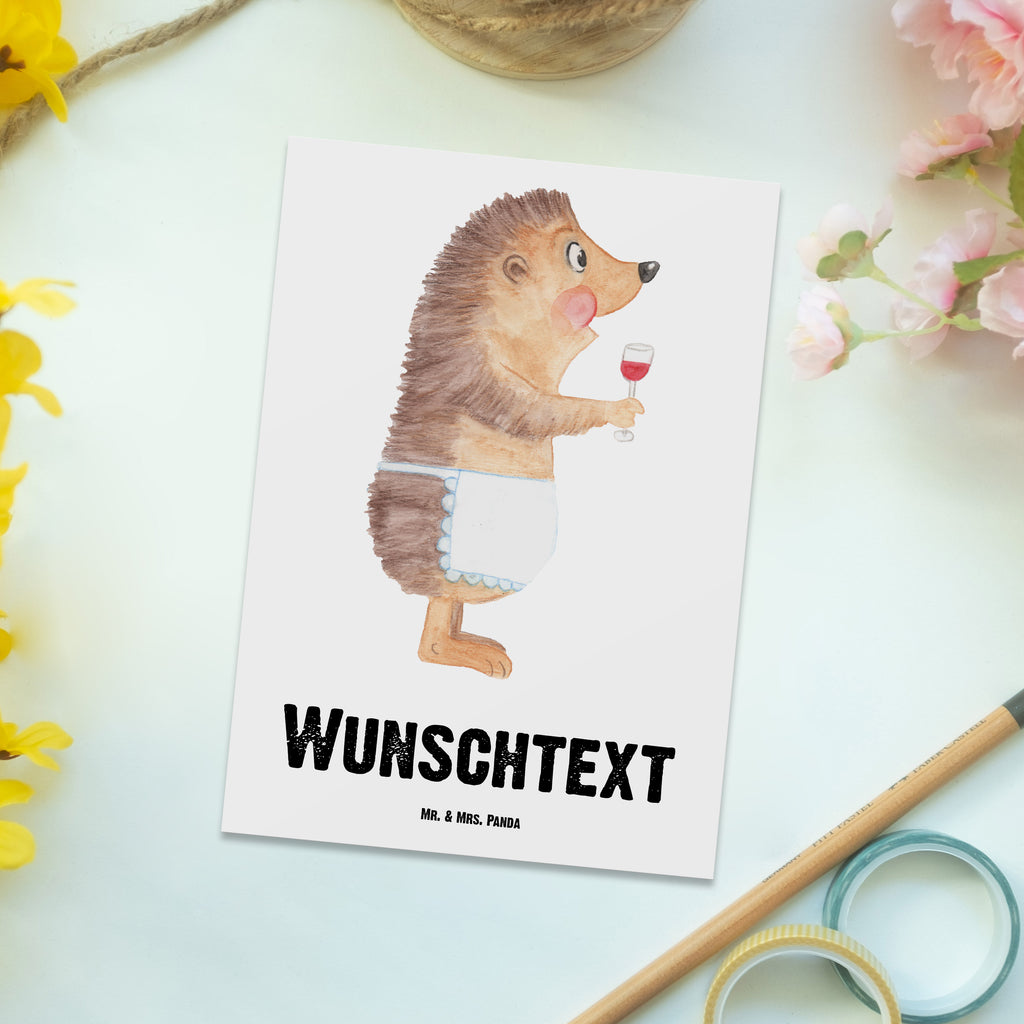 Personalisierte Postkarte Igel mit Wein Postkarte mit Namen, Postkarte bedrucken, Postkarte mit Wunschtext, Postkarte personalisierbar, Geschenkkarte mit Namen, Grußkarte mit Namen, Karte mit Namen, Einladung mit Namen, Ansichtskarte mit Namen, Geschenkkarte mit Wunschtext, Grußkarte mit Wunschtext, Karte mit Wunschtext, Einladung mit Wunschtext, Ansichtskarte mit Wunschtext, süße Tiermotive, gute Laune, lustige Sprüche, Tiere, Wein Spruch, Igel, Geschenk Weintrinker, Geschenk Weinliebhaber, Wein Deko, Weinglas, Rotwein, Weißwein, Wein trinken