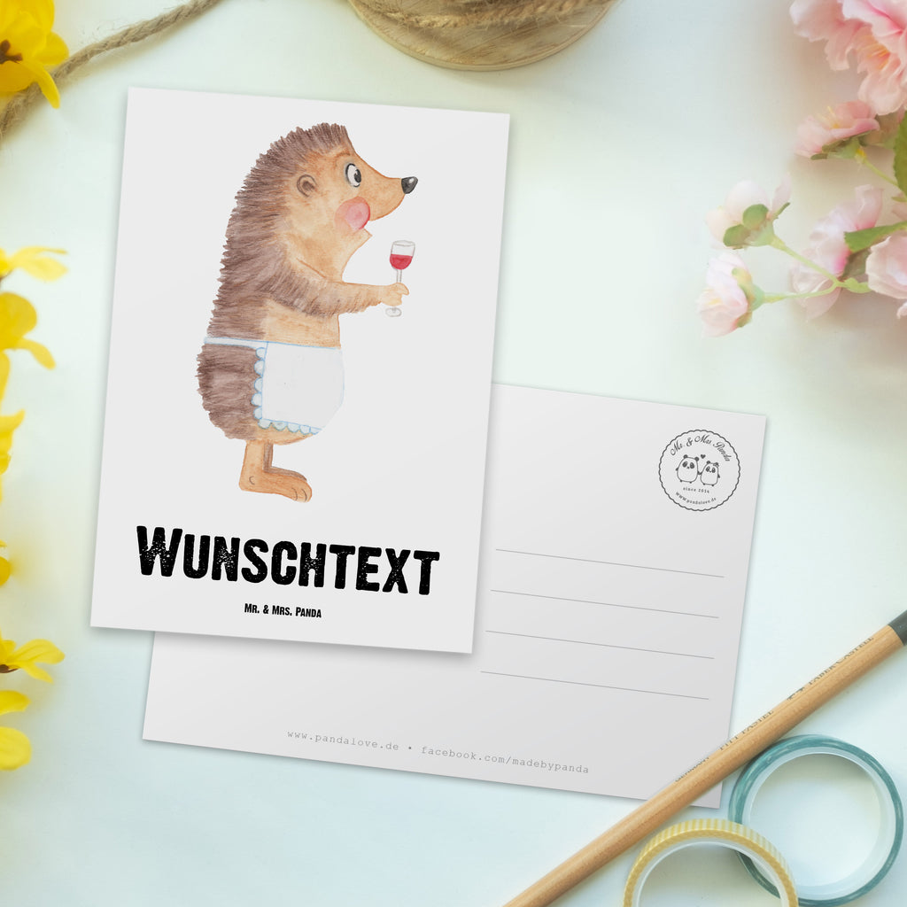 Personalisierte Postkarte Igel mit Wein Postkarte mit Namen, Postkarte bedrucken, Postkarte mit Wunschtext, Postkarte personalisierbar, Geschenkkarte mit Namen, Grußkarte mit Namen, Karte mit Namen, Einladung mit Namen, Ansichtskarte mit Namen, Geschenkkarte mit Wunschtext, Grußkarte mit Wunschtext, Karte mit Wunschtext, Einladung mit Wunschtext, Ansichtskarte mit Wunschtext, süße Tiermotive, gute Laune, lustige Sprüche, Tiere, Wein Spruch, Igel, Geschenk Weintrinker, Geschenk Weinliebhaber, Wein Deko, Weinglas, Rotwein, Weißwein, Wein trinken