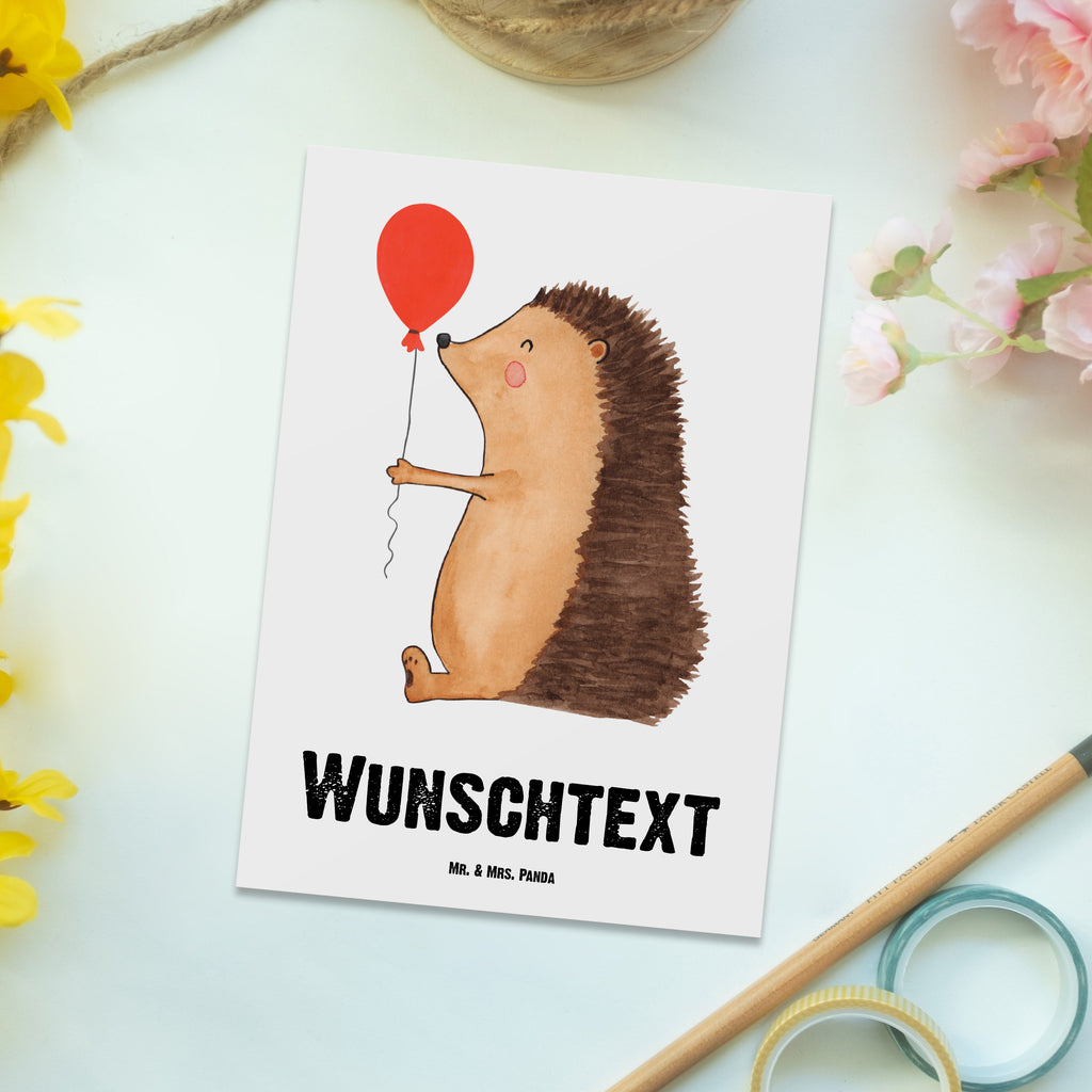Personalisierte Postkarte Igel mit Luftballon Postkarte mit Namen, Postkarte bedrucken, Postkarte mit Wunschtext, Postkarte personalisierbar, Geschenkkarte mit Namen, Grußkarte mit Namen, Karte mit Namen, Einladung mit Namen, Ansichtskarte mit Namen, Geschenkkarte mit Wunschtext, Grußkarte mit Wunschtext, Karte mit Wunschtext, Einladung mit Wunschtext, Ansichtskarte mit Wunschtext, süße Tiermotive, gute Laune, lustige Sprüche, Tiere, Igel, Geburtstag, Herzlichen Glückwunsch, Glückwunsch, Geburtstagskind, Ballon, Happy Birthday