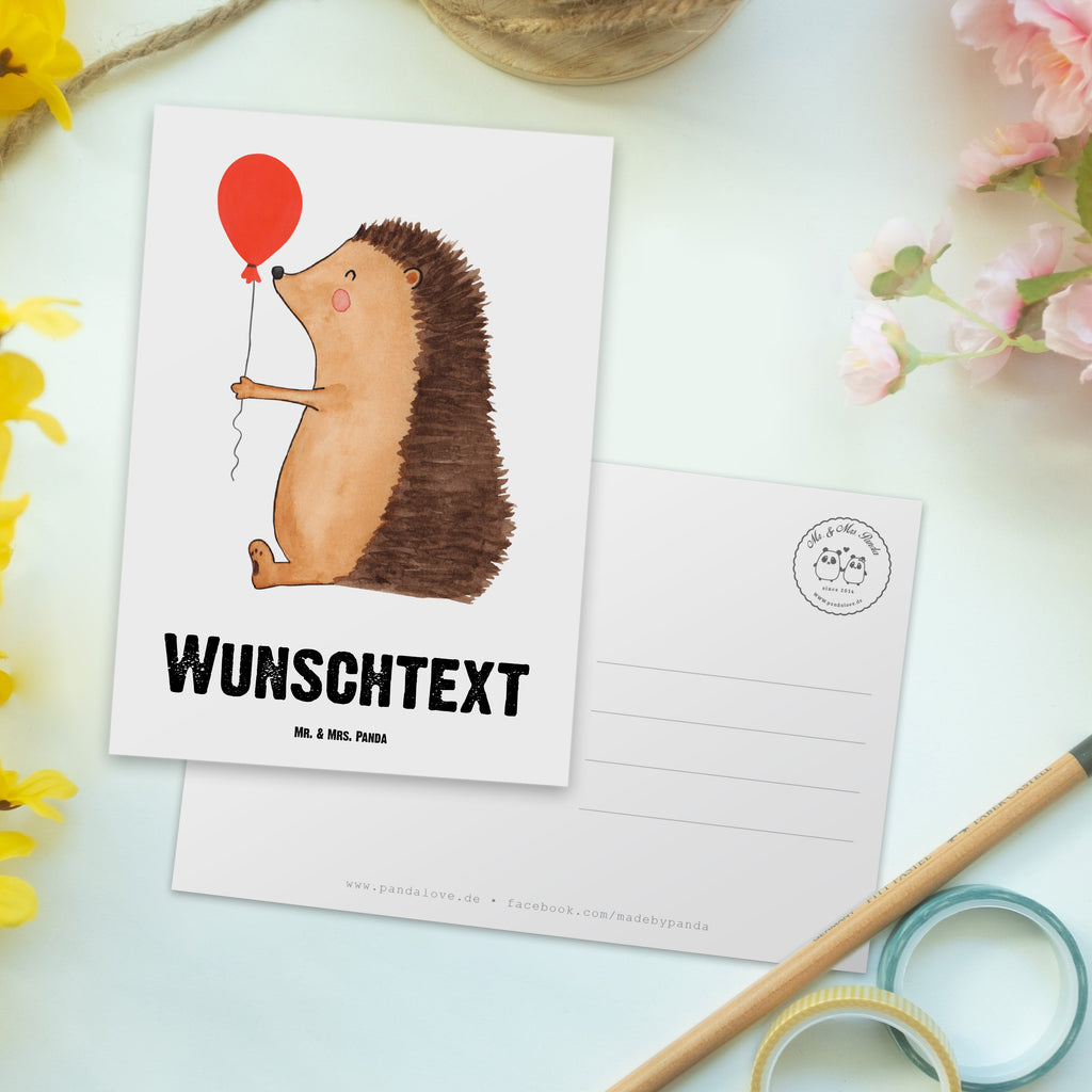 Personalisierte Postkarte Igel mit Luftballon Postkarte mit Namen, Postkarte bedrucken, Postkarte mit Wunschtext, Postkarte personalisierbar, Geschenkkarte mit Namen, Grußkarte mit Namen, Karte mit Namen, Einladung mit Namen, Ansichtskarte mit Namen, Geschenkkarte mit Wunschtext, Grußkarte mit Wunschtext, Karte mit Wunschtext, Einladung mit Wunschtext, Ansichtskarte mit Wunschtext, süße Tiermotive, gute Laune, lustige Sprüche, Tiere, Igel, Geburtstag, Herzlichen Glückwunsch, Glückwunsch, Geburtstagskind, Ballon, Happy Birthday