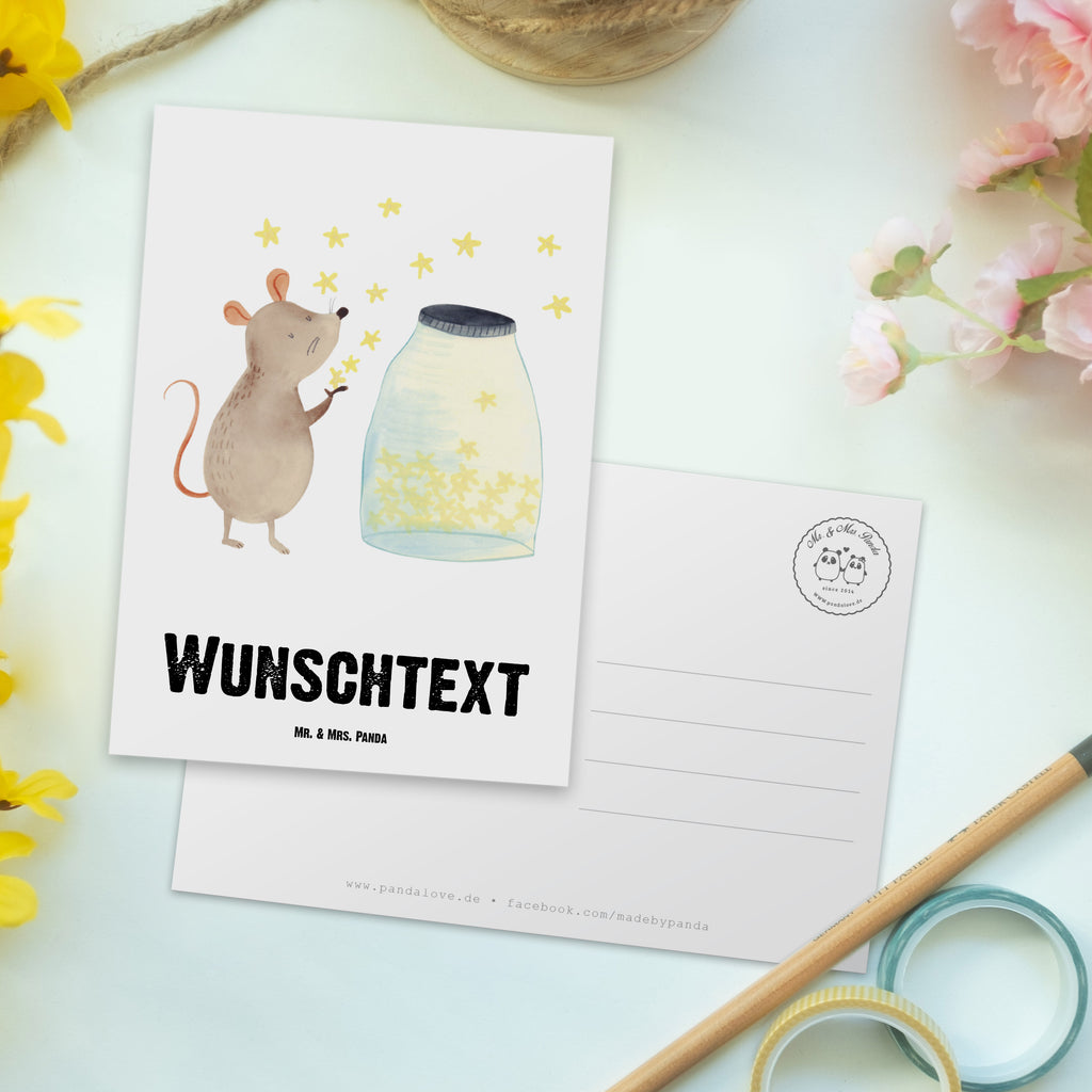 Personalisierte Postkarte Maus Sterne Postkarte mit Namen, Postkarte bedrucken, Postkarte mit Wunschtext, Postkarte personalisierbar, Geschenkkarte mit Namen, Grußkarte mit Namen, Karte mit Namen, Einladung mit Namen, Ansichtskarte mit Namen, Geschenkkarte mit Wunschtext, Grußkarte mit Wunschtext, Karte mit Wunschtext, Einladung mit Wunschtext, Ansichtskarte mit Wunschtext, süße Tiermotive, gute Laune, lustige Sprüche, Tiere, Maus, Sterne, Wunsch, Kind, Taufe, Taufgeschenk, Geburt, Schwangerschaft, erstes Kind, Kindergeburtstag, Geburtstag, Hoffnung, Träume