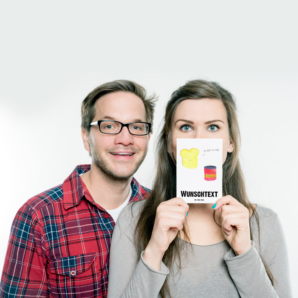 Personalisierte Postkarte Toast & Marmelade Postkarte mit Namen, Postkarte bedrucken, Postkarte mit Wunschtext, Postkarte personalisierbar, Geschenkkarte mit Namen, Grußkarte mit Namen, Karte mit Namen, Einladung mit Namen, Ansichtskarte mit Namen, Geschenkkarte mit Wunschtext, Grußkarte mit Wunschtext, Karte mit Wunschtext, Einladung mit Wunschtext, Ansichtskarte mit Wunschtext, süße Tiermotive, gute Laune, lustige Sprüche, Tiere, Toast, Marmelade, Dreamteam, süße Postkarte, süß, Küche Deko, Küche Spruch, Frühstück Einladung, Brot, Toastbrot