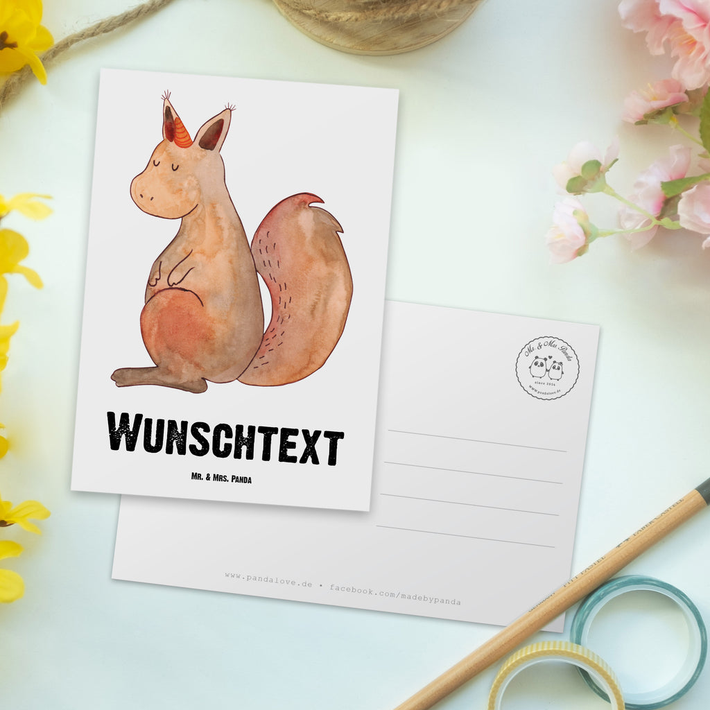 Personalisierte Postkarte Einhörnchen Glaube Postkarte mit Namen, Postkarte bedrucken, Postkarte mit Wunschtext, Postkarte personalisierbar, Geschenkkarte mit Namen, Grußkarte mit Namen, Karte mit Namen, Einladung mit Namen, Ansichtskarte mit Namen, Geschenkkarte mit Wunschtext, Grußkarte mit Wunschtext, Karte mit Wunschtext, Einladung mit Wunschtext, Ansichtskarte mit Wunschtext, Einhorn, Einhörner, Einhorn Deko, Pegasus, Unicorn, Einhörnchen, Eichhörnchen, Eichhorn