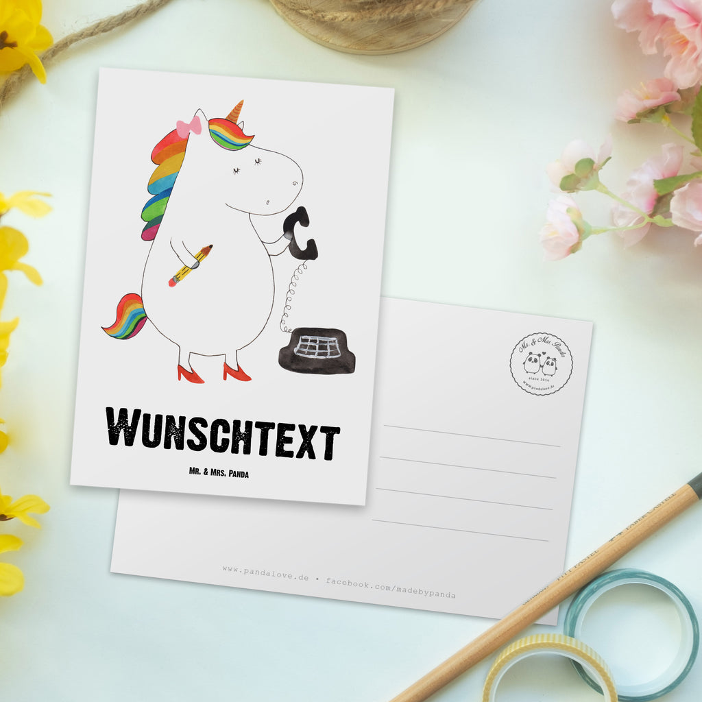 Personalisierte Postkarte Einhorn Sekretärin Postkarte mit Namen, Postkarte bedrucken, Postkarte mit Wunschtext, Postkarte personalisierbar, Geschenkkarte mit Namen, Grußkarte mit Namen, Karte mit Namen, Einladung mit Namen, Ansichtskarte mit Namen, Geschenkkarte mit Wunschtext, Grußkarte mit Wunschtext, Karte mit Wunschtext, Einladung mit Wunschtext, Ansichtskarte mit Wunschtext, Einhorn, Einhörner, Einhorn Deko, Pegasus, Unicorn, Sekretärin, Büro, Rechtsanwältin, Rechtsanwaltsgehilfin, Steuerbüro, Steuerkanzlei, Bürokraft, Bürohilfe