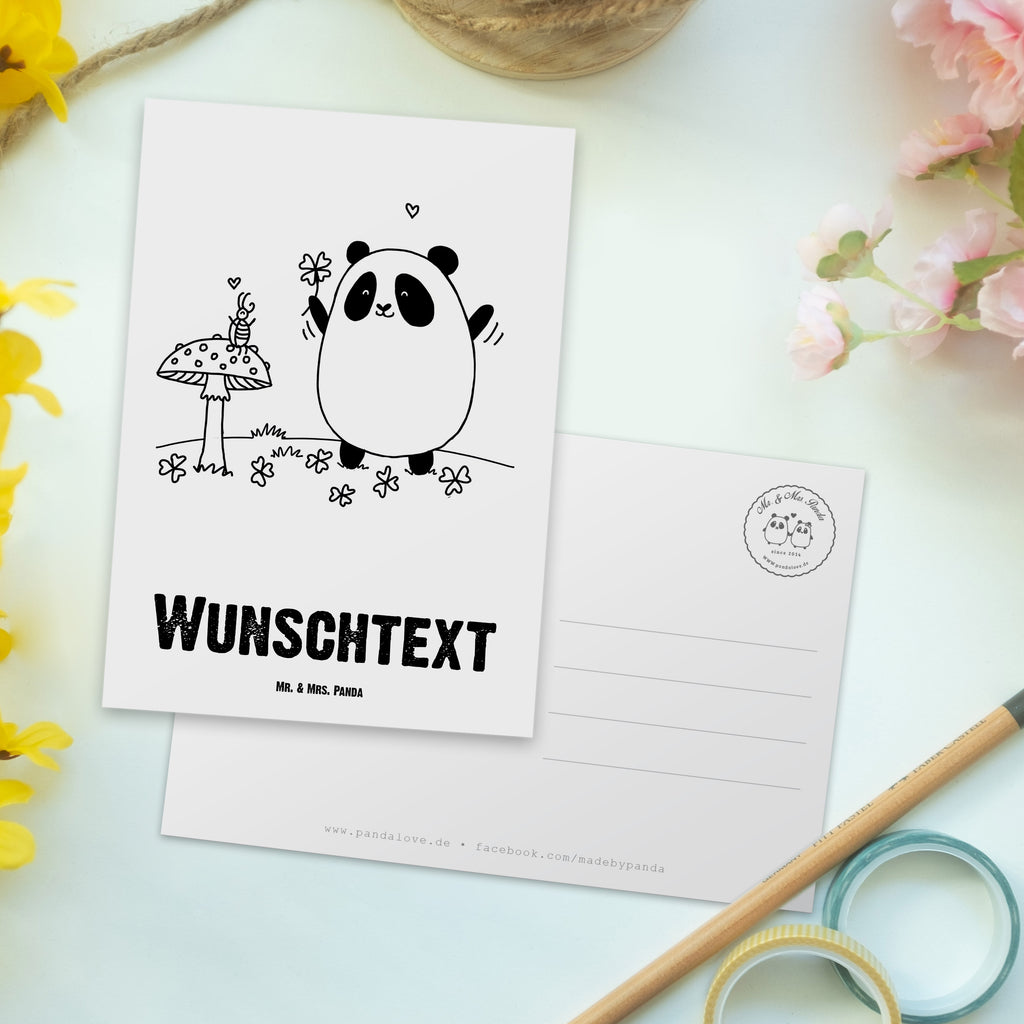 Personalisierte Postkarte Easy & Peasy Viel Glück