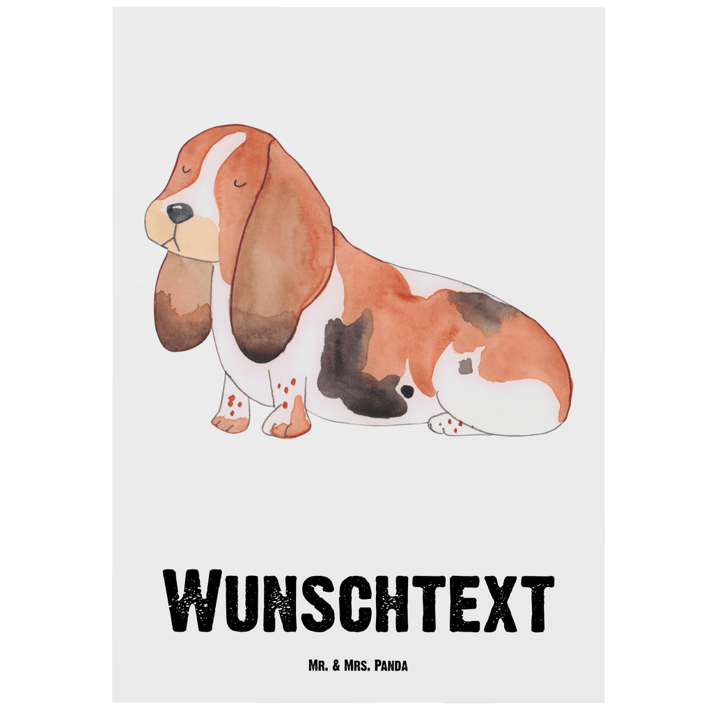 Personalisierte Postkarte Hund Basset Hound Postkarte mit Namen, Postkarte bedrucken, Postkarte mit Wunschtext, Postkarte personalisierbar, Geschenkkarte mit Namen, Grußkarte mit Namen, Karte mit Namen, Einladung mit Namen, Ansichtskarte mit Namen, Geschenkkarte mit Wunschtext, Grußkarte mit Wunschtext, Karte mit Wunschtext, Einladung mit Wunschtext, Ansichtskarte mit Wunschtext, Hund, Hundemotiv, Haustier, Hunderasse, Tierliebhaber, Hundebesitzer, Sprüche, Basset Hound, Basset, Hundeliebe, kinderlos