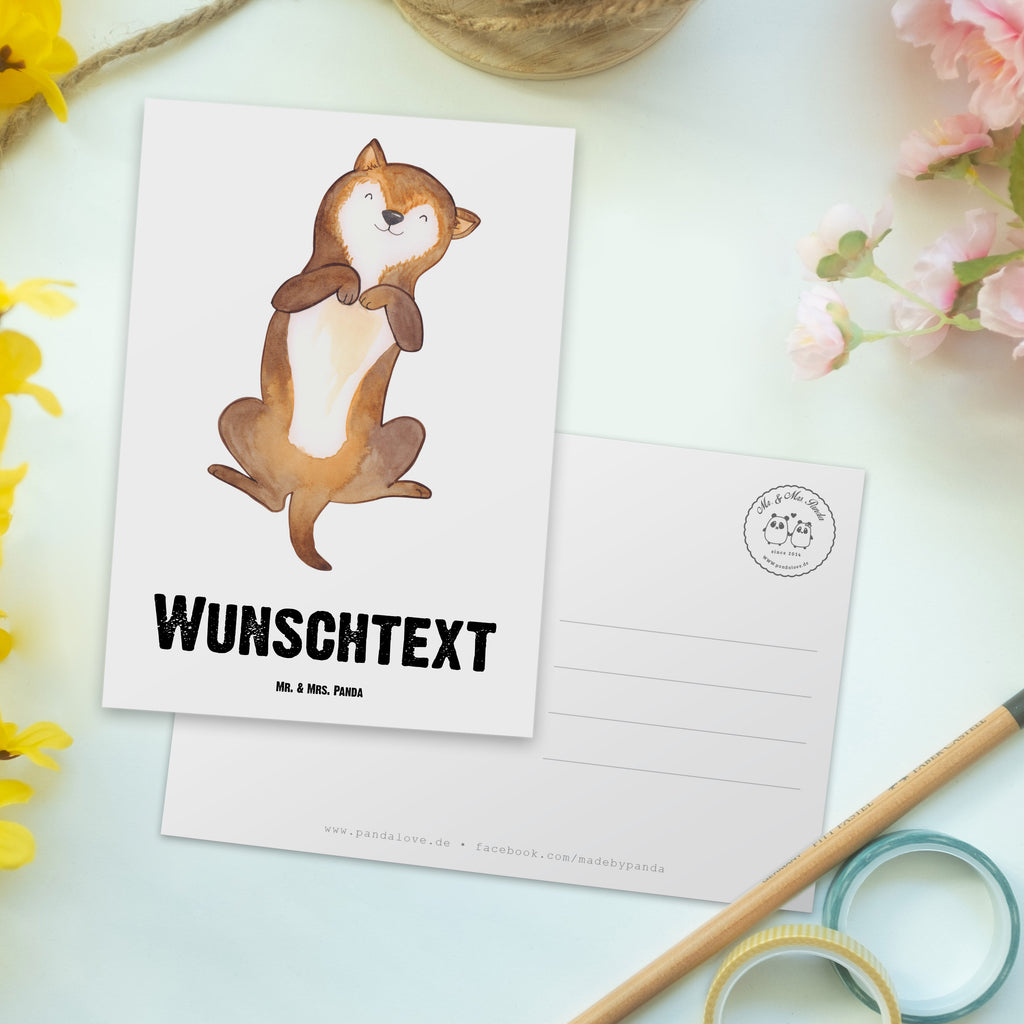 Personalisierte Postkarte Hund Bauchkraulen Postkarte mit Namen, Postkarte bedrucken, Postkarte mit Wunschtext, Postkarte personalisierbar, Geschenkkarte mit Namen, Grußkarte mit Namen, Karte mit Namen, Einladung mit Namen, Ansichtskarte mit Namen, Geschenkkarte mit Wunschtext, Grußkarte mit Wunschtext, Karte mit Wunschtext, Einladung mit Wunschtext, Ansichtskarte mit Wunschtext, Hund, Hundemotiv, Haustier, Hunderasse, Tierliebhaber, Hundebesitzer, Sprüche, Hunde, Hundeliebe, Hundewelpe, Bauchkraulen