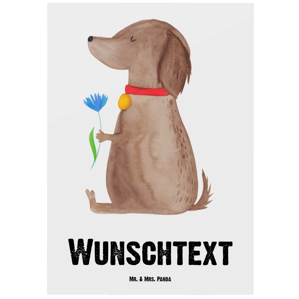 Personalisierte Postkarte Hund Blume Postkarte mit Namen, Postkarte bedrucken, Postkarte mit Wunschtext, Postkarte personalisierbar, Geschenkkarte mit Namen, Grußkarte mit Namen, Karte mit Namen, Einladung mit Namen, Ansichtskarte mit Namen, Geschenkkarte mit Wunschtext, Grußkarte mit Wunschtext, Karte mit Wunschtext, Einladung mit Wunschtext, Ansichtskarte mit Wunschtext, Hund, Hundemotiv, Haustier, Hunderasse, Tierliebhaber, Hundebesitzer, Sprüche, Hunde, Frauchen, Hundeliebe