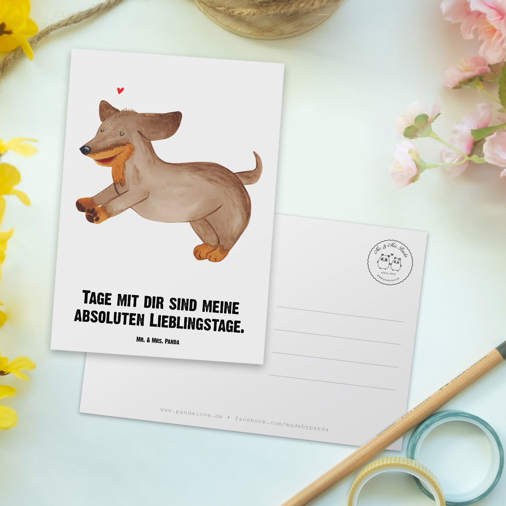 Personalisierte Postkarte Hund Dackel fröhlich Postkarte mit Namen, Postkarte bedrucken, Postkarte mit Wunschtext, Postkarte personalisierbar, Geschenkkarte mit Namen, Grußkarte mit Namen, Karte mit Namen, Einladung mit Namen, Ansichtskarte mit Namen, Geschenkkarte mit Wunschtext, Grußkarte mit Wunschtext, Karte mit Wunschtext, Einladung mit Wunschtext, Ansichtskarte mit Wunschtext, Hund, Hundemotiv, Haustier, Hunderasse, Tierliebhaber, Hundebesitzer, Sprüche, Hunde, Dackel, Dachshund, happy dog