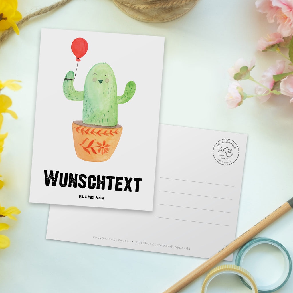 Personalisierte Postkarte Kaktus Luftballon Postkarte mit Namen, Postkarte bedrucken, Postkarte mit Wunschtext, Postkarte personalisierbar, Geschenkkarte mit Namen, Grußkarte mit Namen, Karte mit Namen, Einladung mit Namen, Ansichtskarte mit Namen, Geschenkkarte mit Wunschtext, Grußkarte mit Wunschtext, Karte mit Wunschtext, Einladung mit Wunschtext, Ansichtskarte mit Wunschtext, Kaktus, Kakteen, Luftballon, Neustart, Freude, Büro, Stress, Büroalltag, Freundin, Freund, Ausbildung, Prüfung